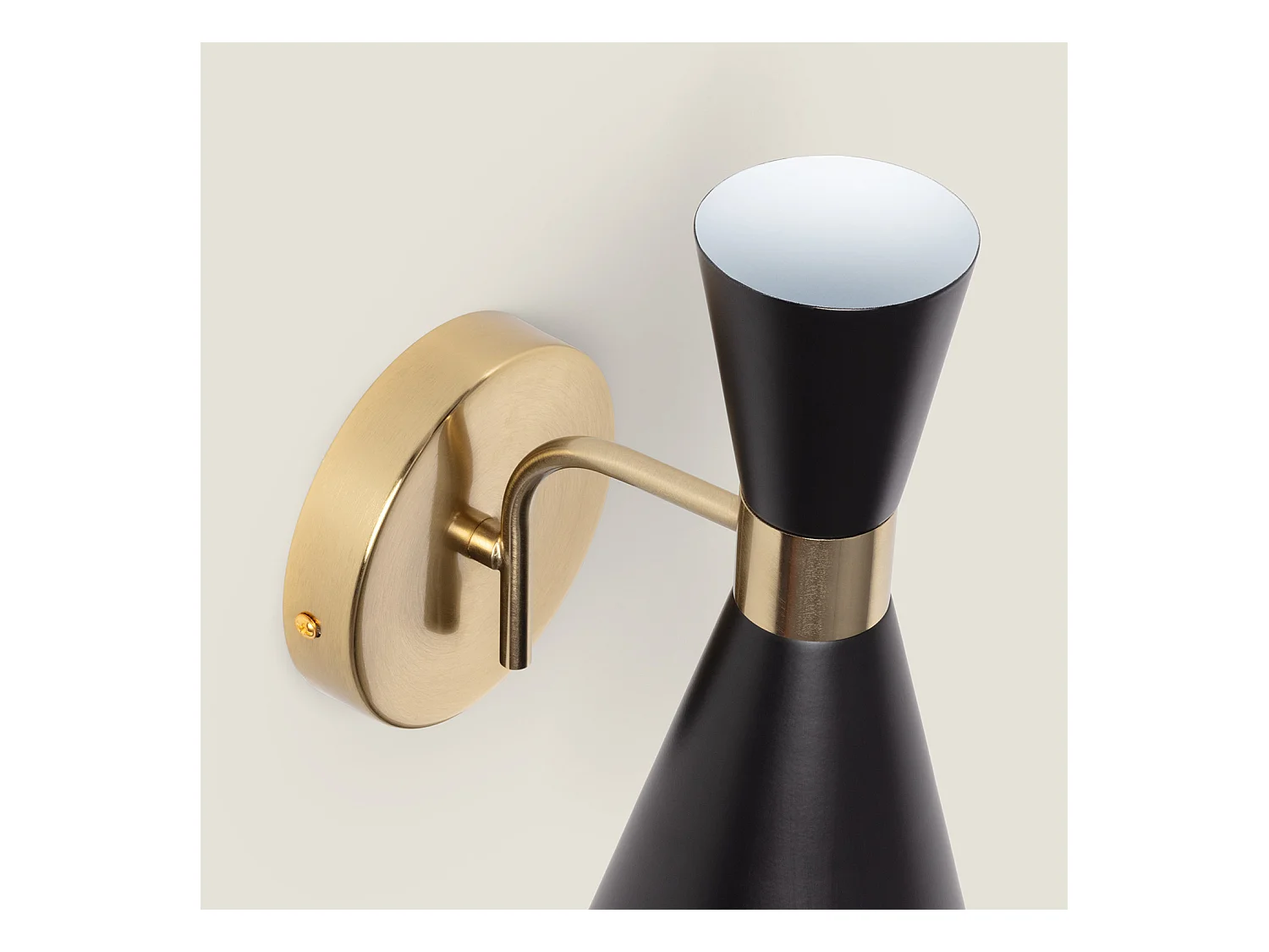 Lampe Murale Métal Blanc Jigger Noir