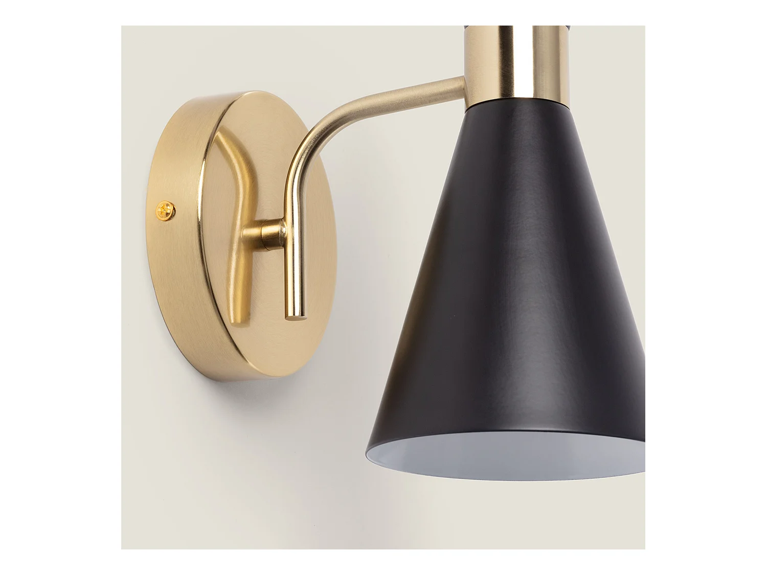 Lampe Murale Métal Blanc Jigger Noir