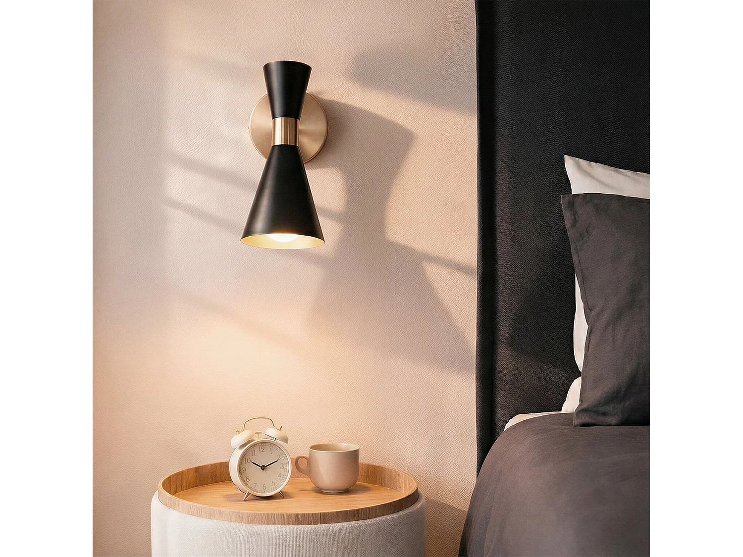 Lámpara de Pared Metal Jigger Negro