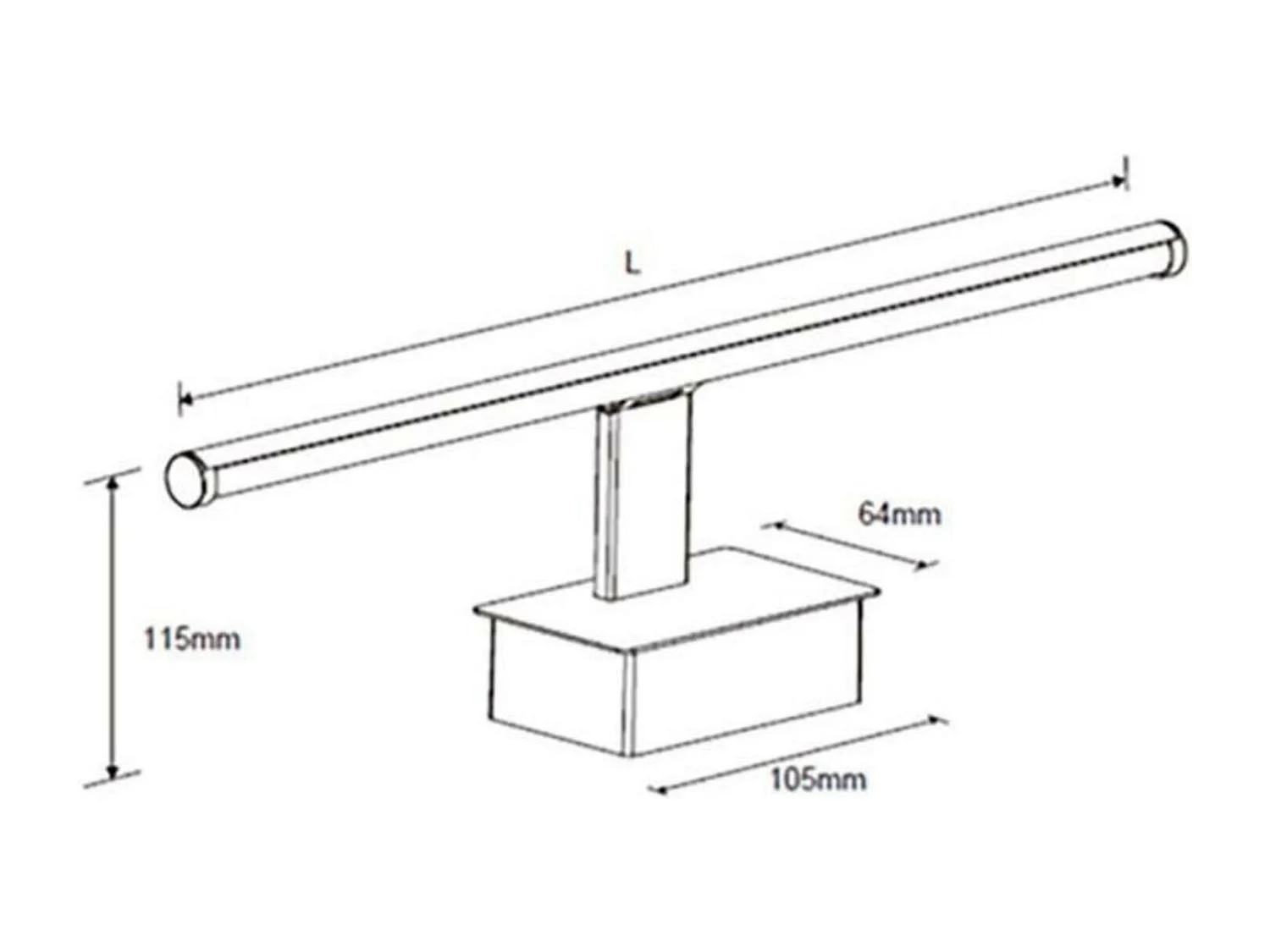Aplique para Cuadros LED 1.7W Slimlight Negro Mate