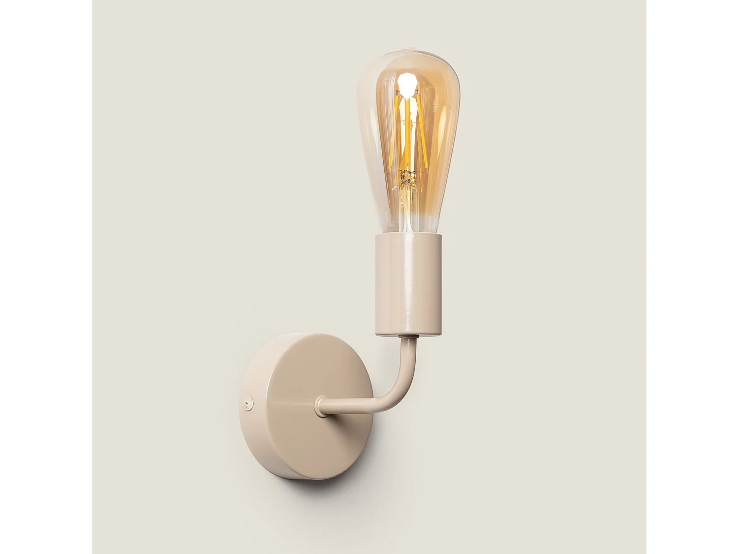 Lámpara de Pared de Metal Jayso Beige