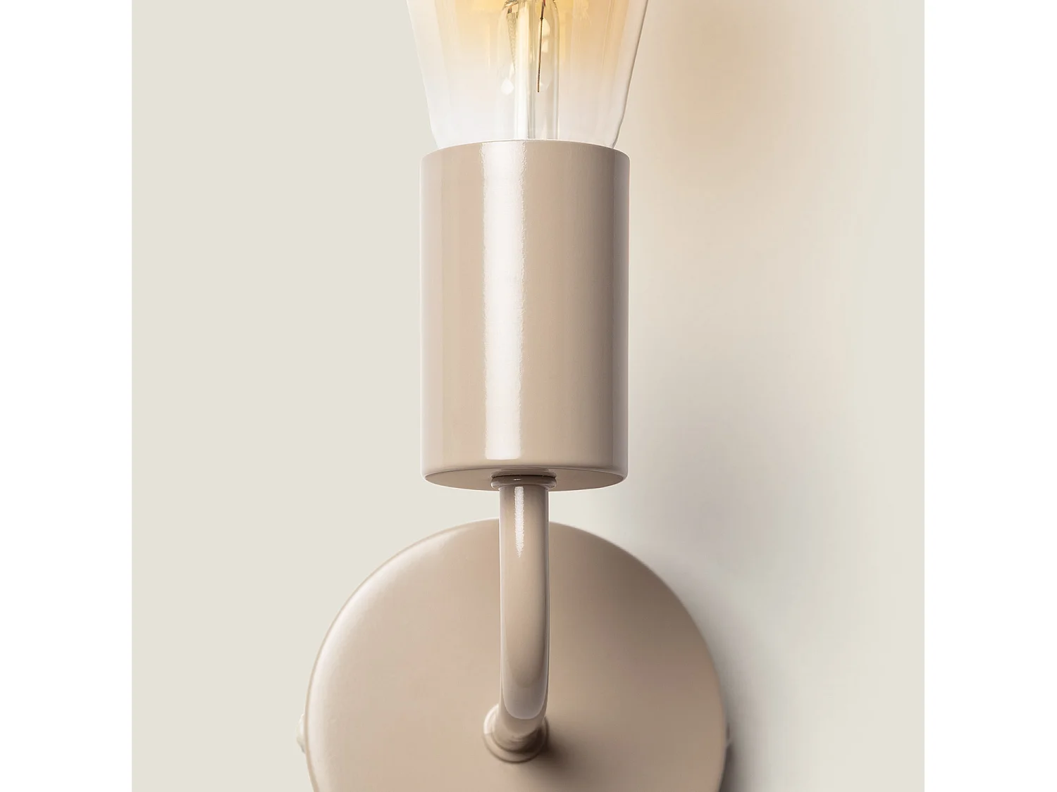 Lámpara de Pared de Metal Jayso Beige