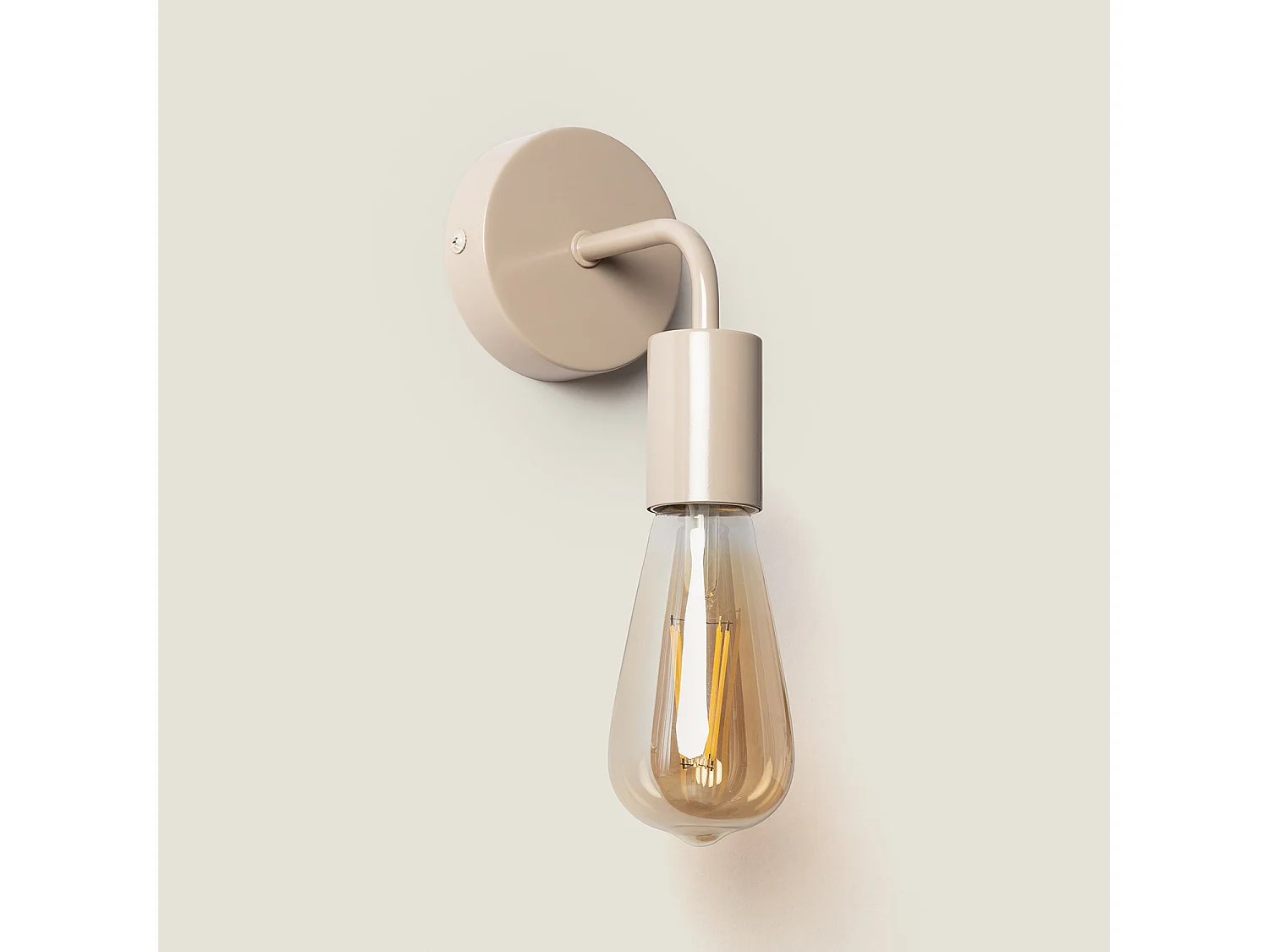 Lámpara de Pared de Metal Jayso Beige