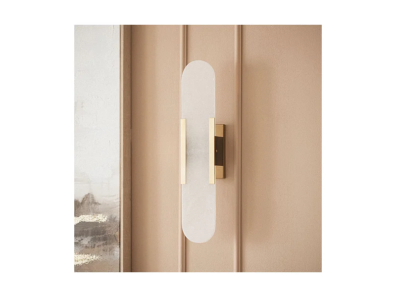 Lampada da Parete Metallo e Marmo Nandra Oro