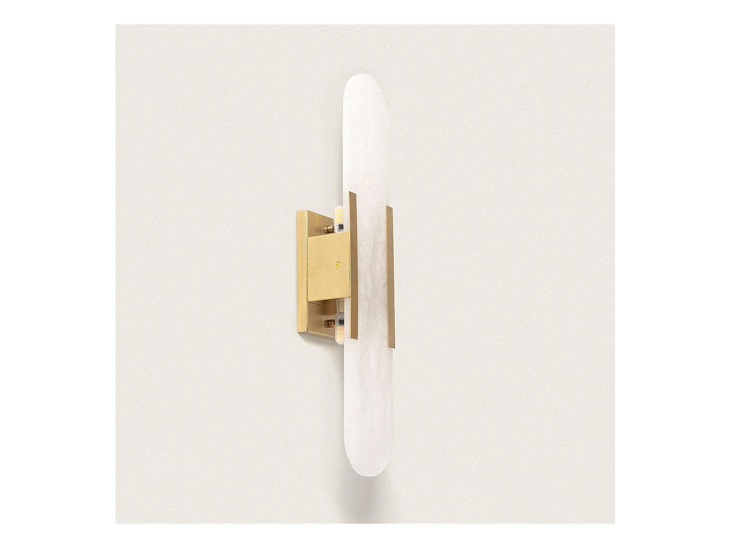 Lámpara de Pared Metal y Mármol Nandra Dorado