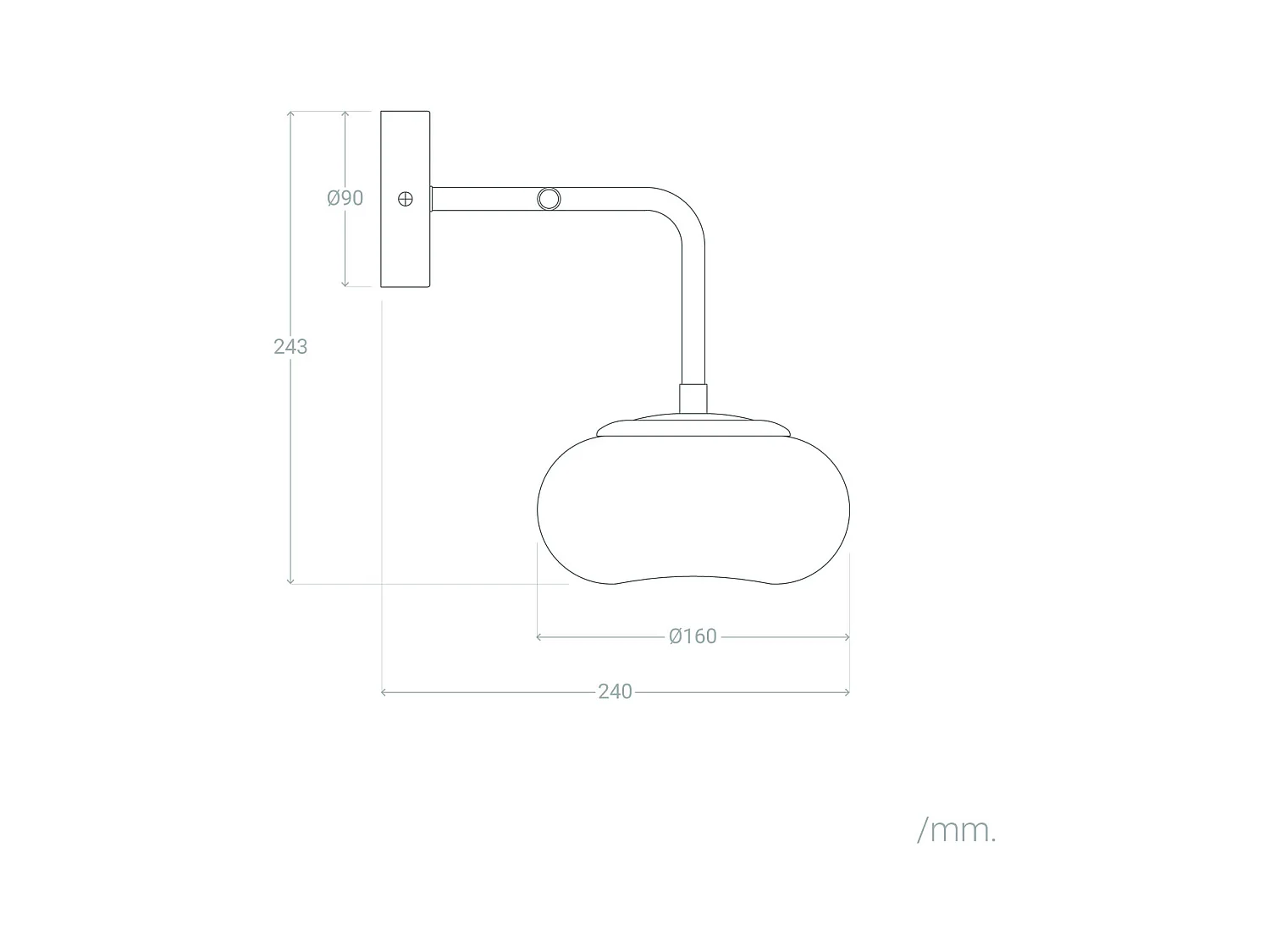 Lampada da Parete LED 6W Metallo e Vetro Keyla Oro