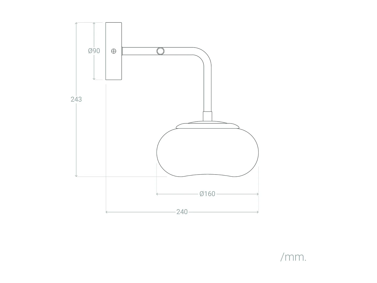 Applique Murale LED Keyla 5W Doré