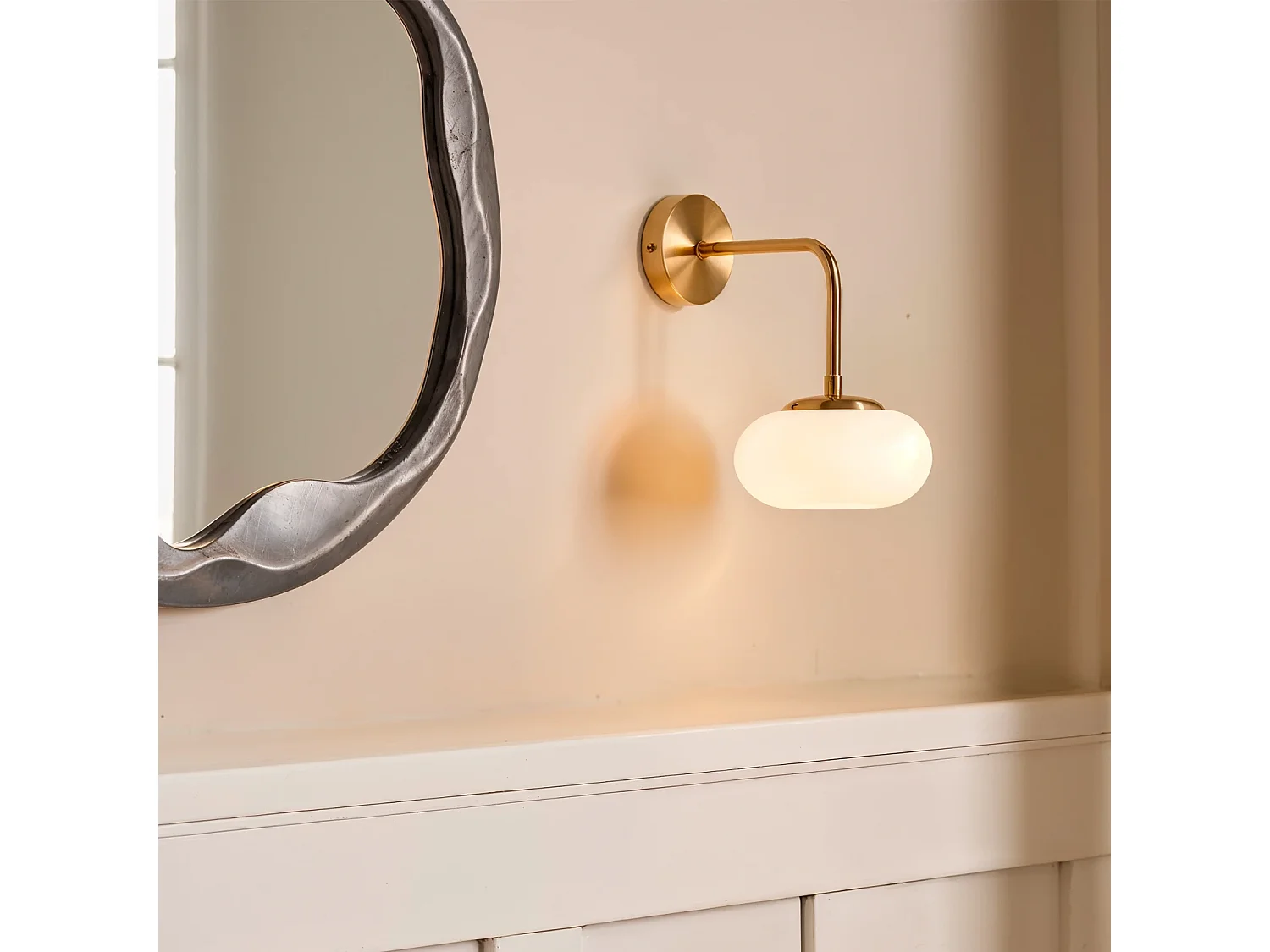 Lampada da Parete LED 6W Metallo e Vetro Keyla Oro