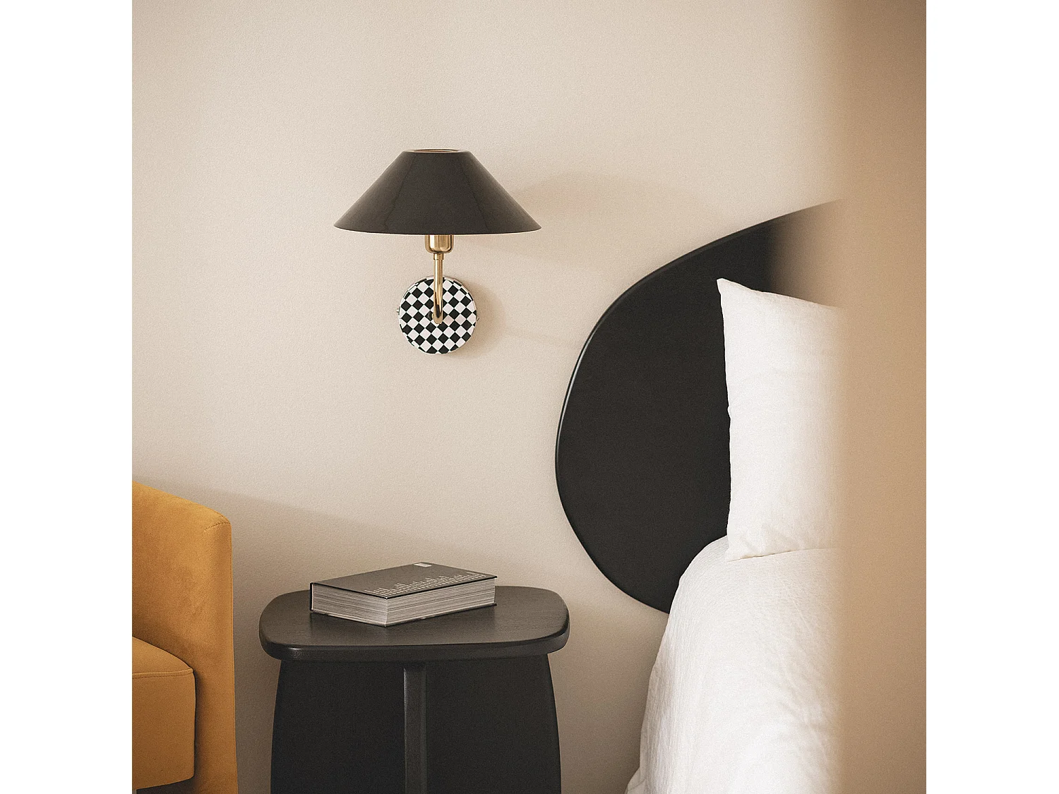 Lámpara de Pared Metal Brijesh Negro