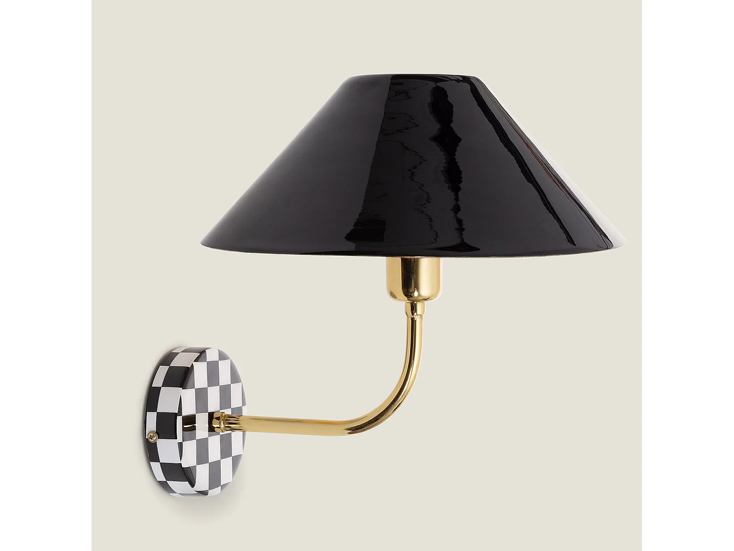 Lámpara de Pared Metal Brijesh Negro