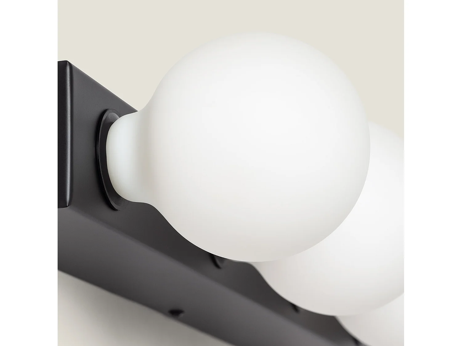 Lampada da Parete Bagno Metallo 4 Faretti Aizkra Nero