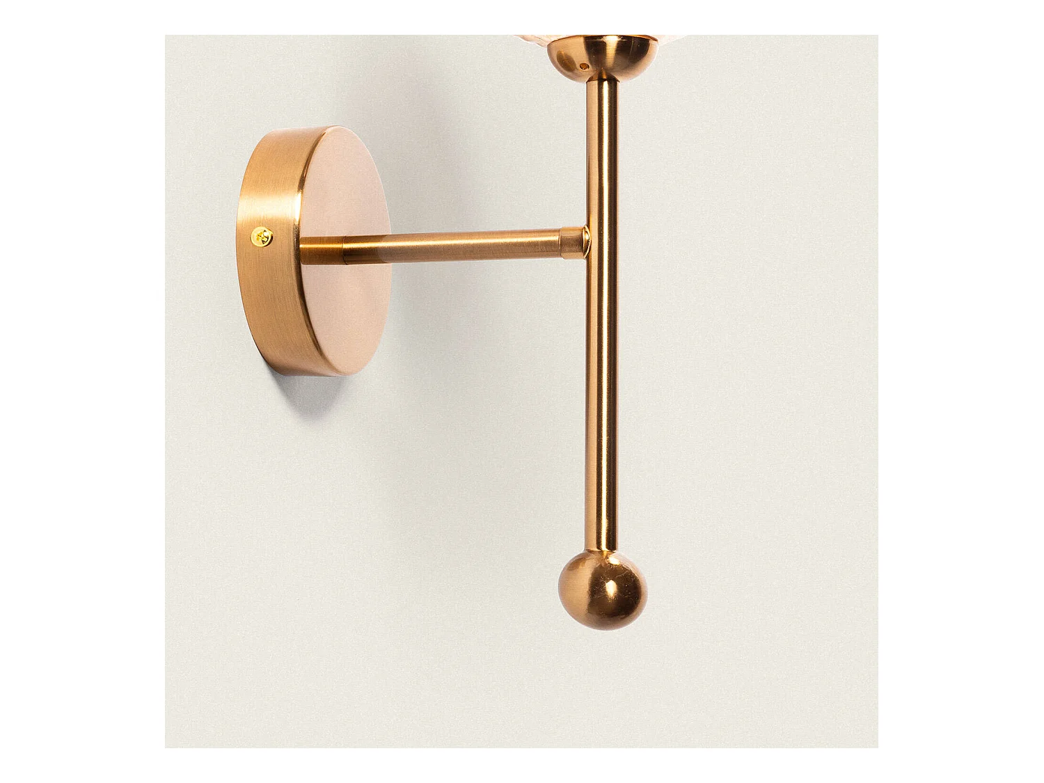 Lámpara de Pared Metal y Cristal Abbie Ámbar