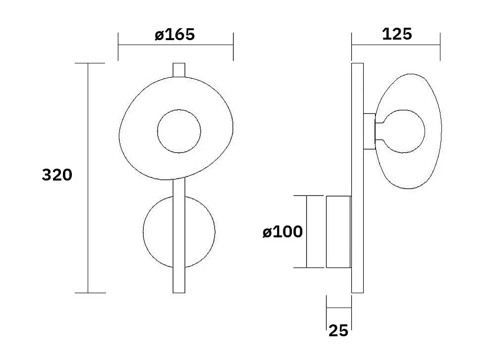 Applique aluminium Hassi Vert