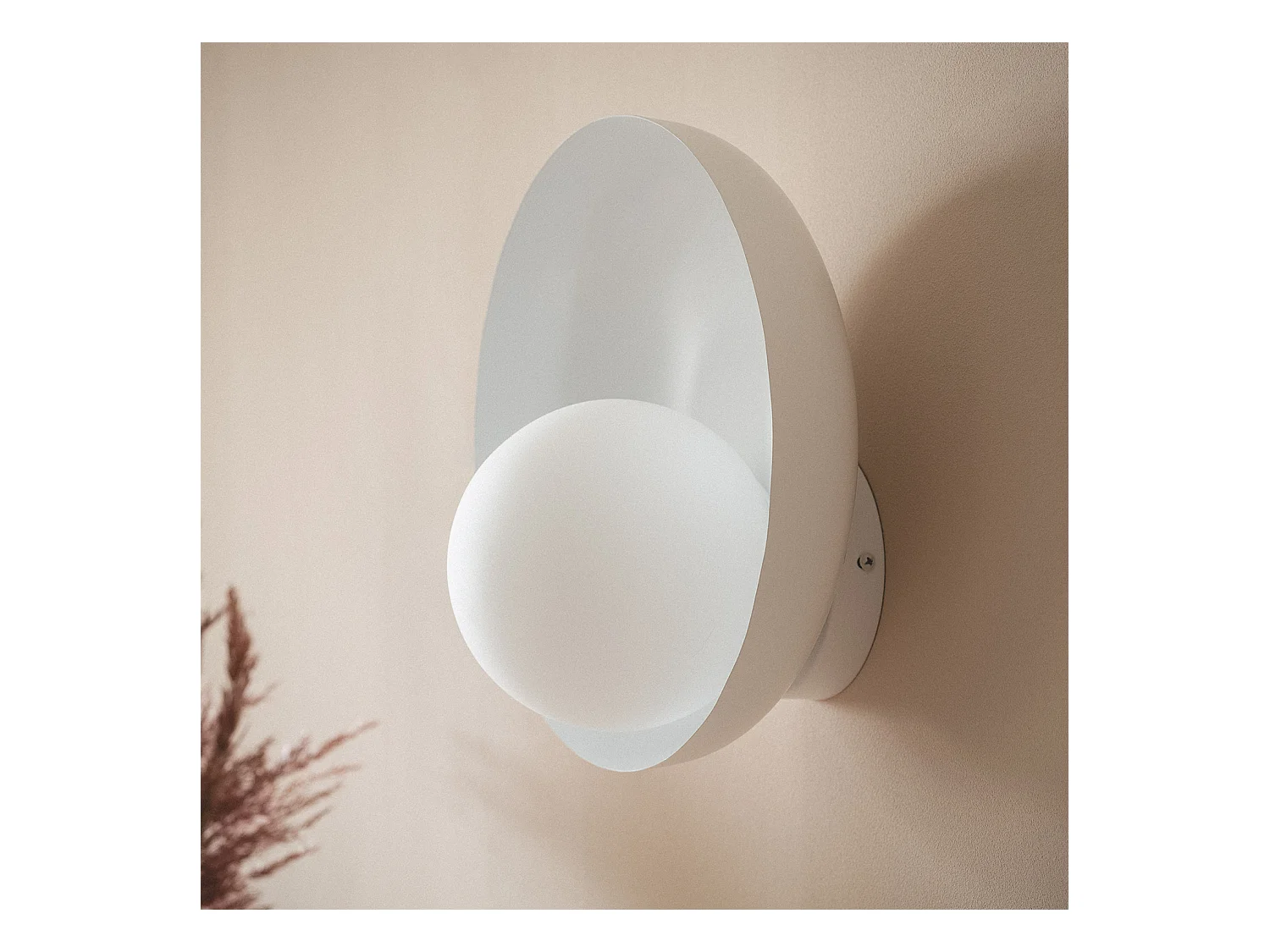 Lampada da Parete Metallo e Vetro Bera Bianco