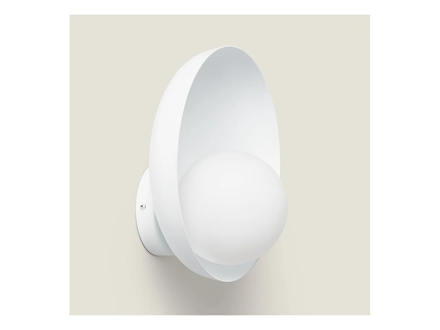 Lampada da Parete Metallo e Vetro Bera Bianco