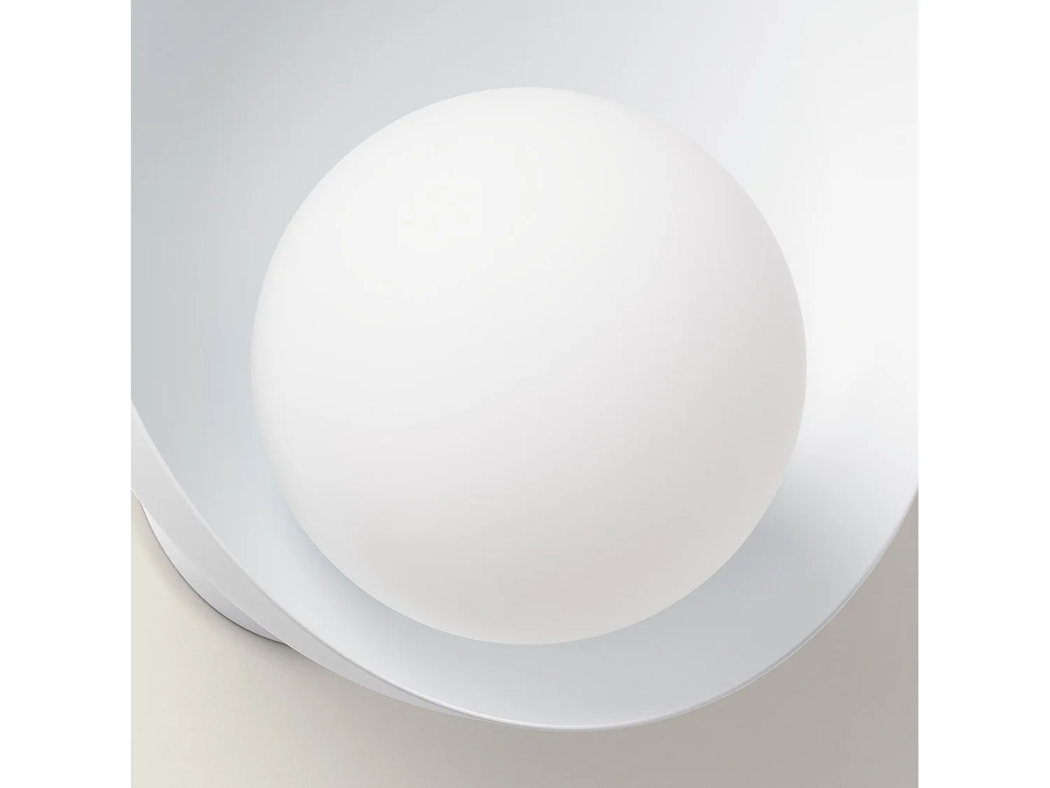 Applique Murale Métal et Verre Bera Blanc