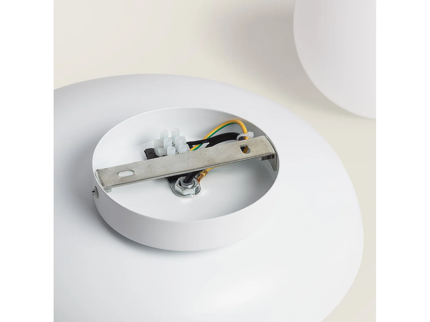 Applique Murale Métal et Verre Bera Blanc