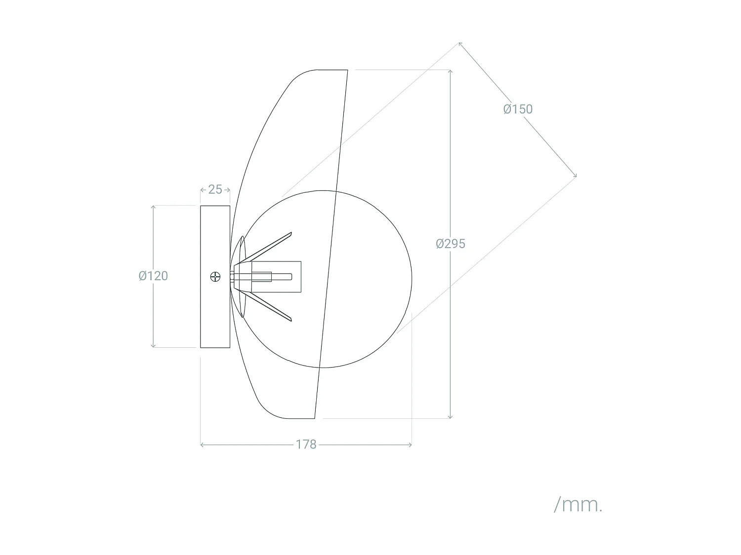 Applique Murale Métal et Verre Bera Blanc