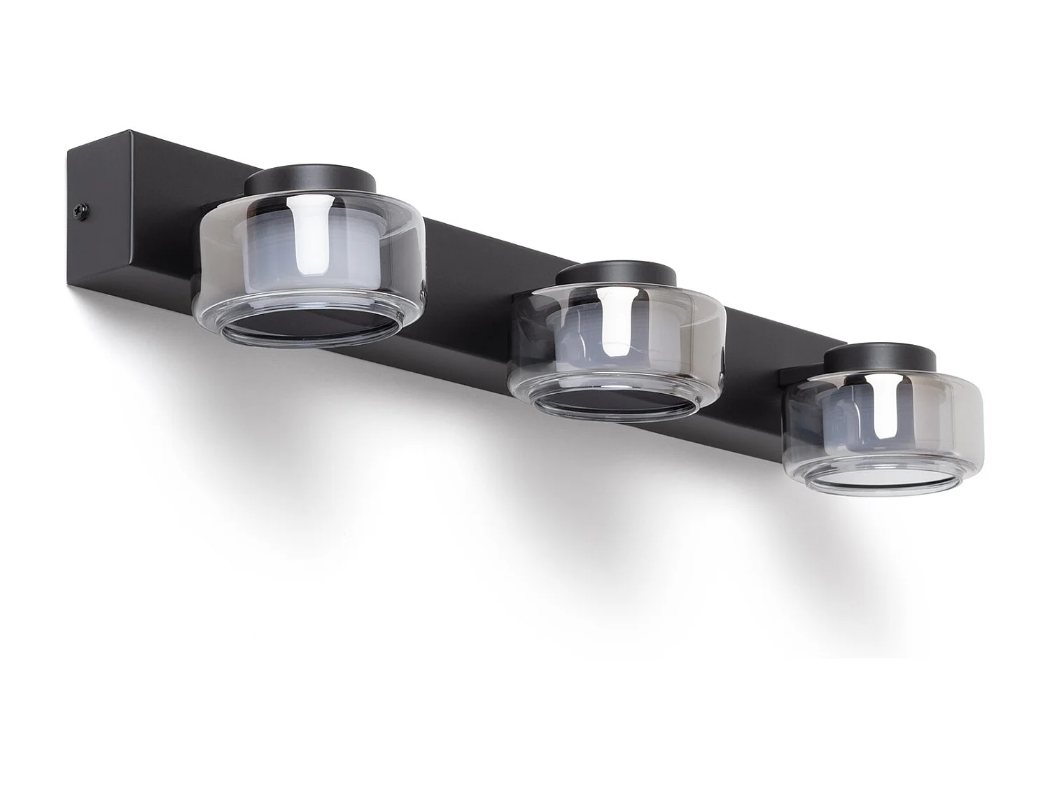 Lampada LED da Parete Bagno 12W Metallo e Vetro Zisna Nero