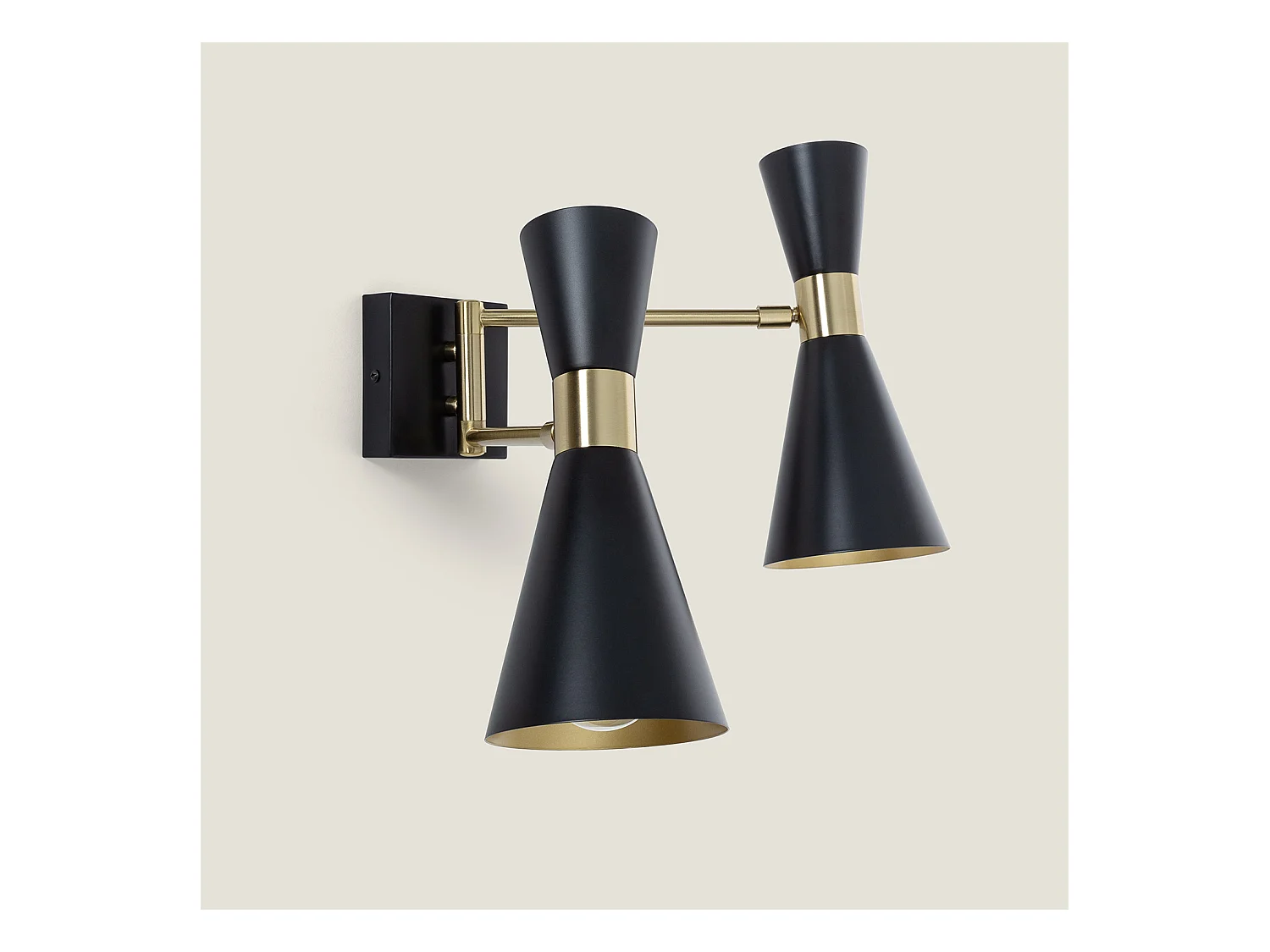 Lampe Murale Orientable Métal Jigger 2 Spots Blanc