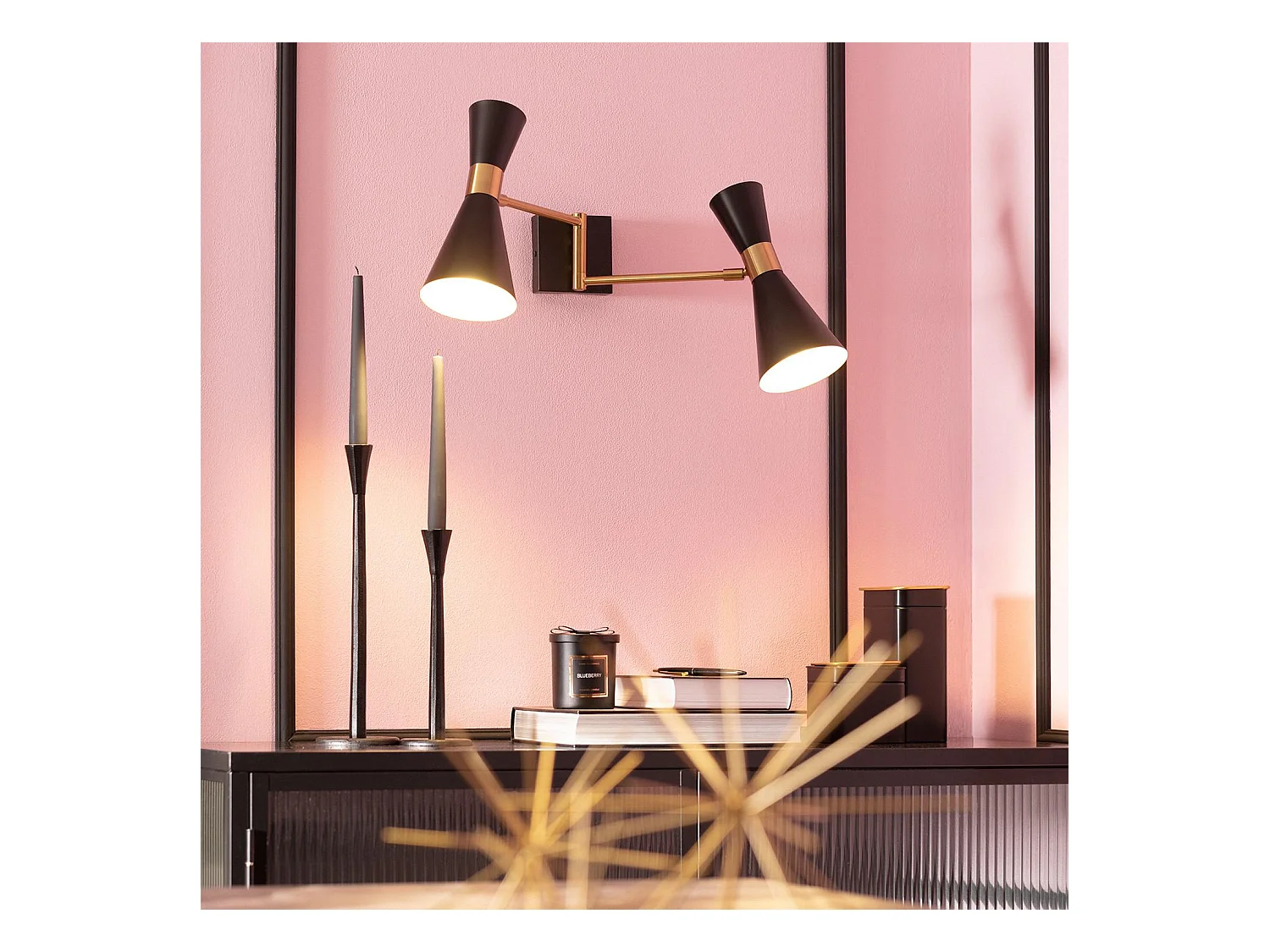 Lampe Murale Orientable Métal Jigger 2 Spots Blanc