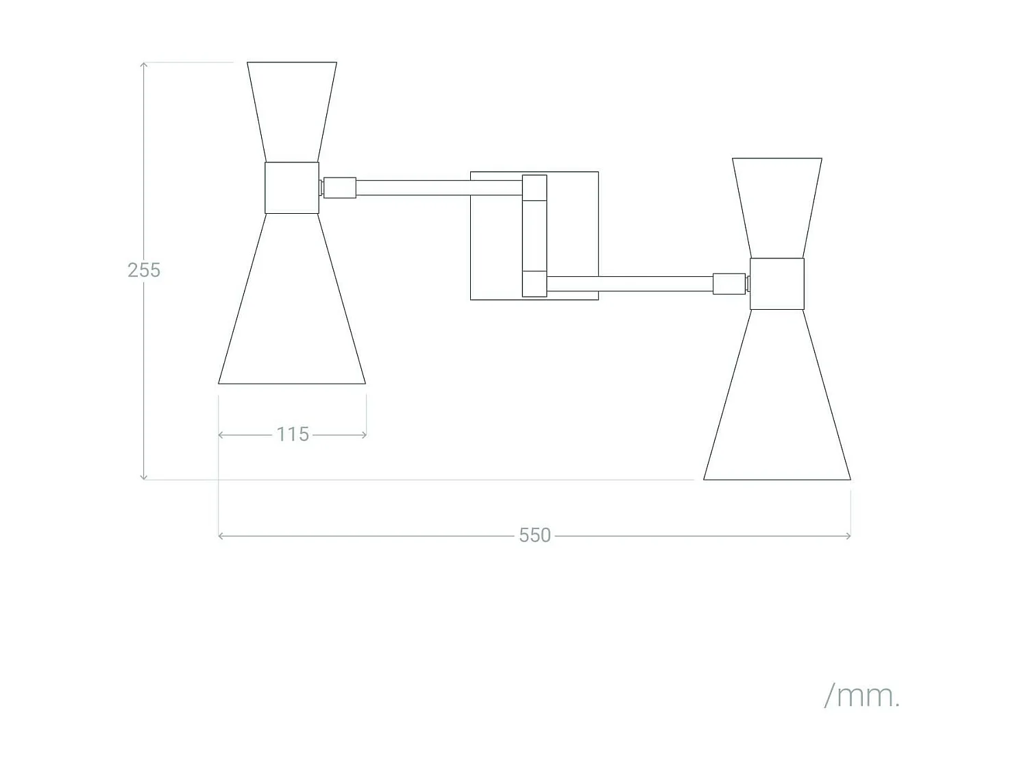 Lampe Murale Orientable Métal Jigger 2 Spots Blanc
