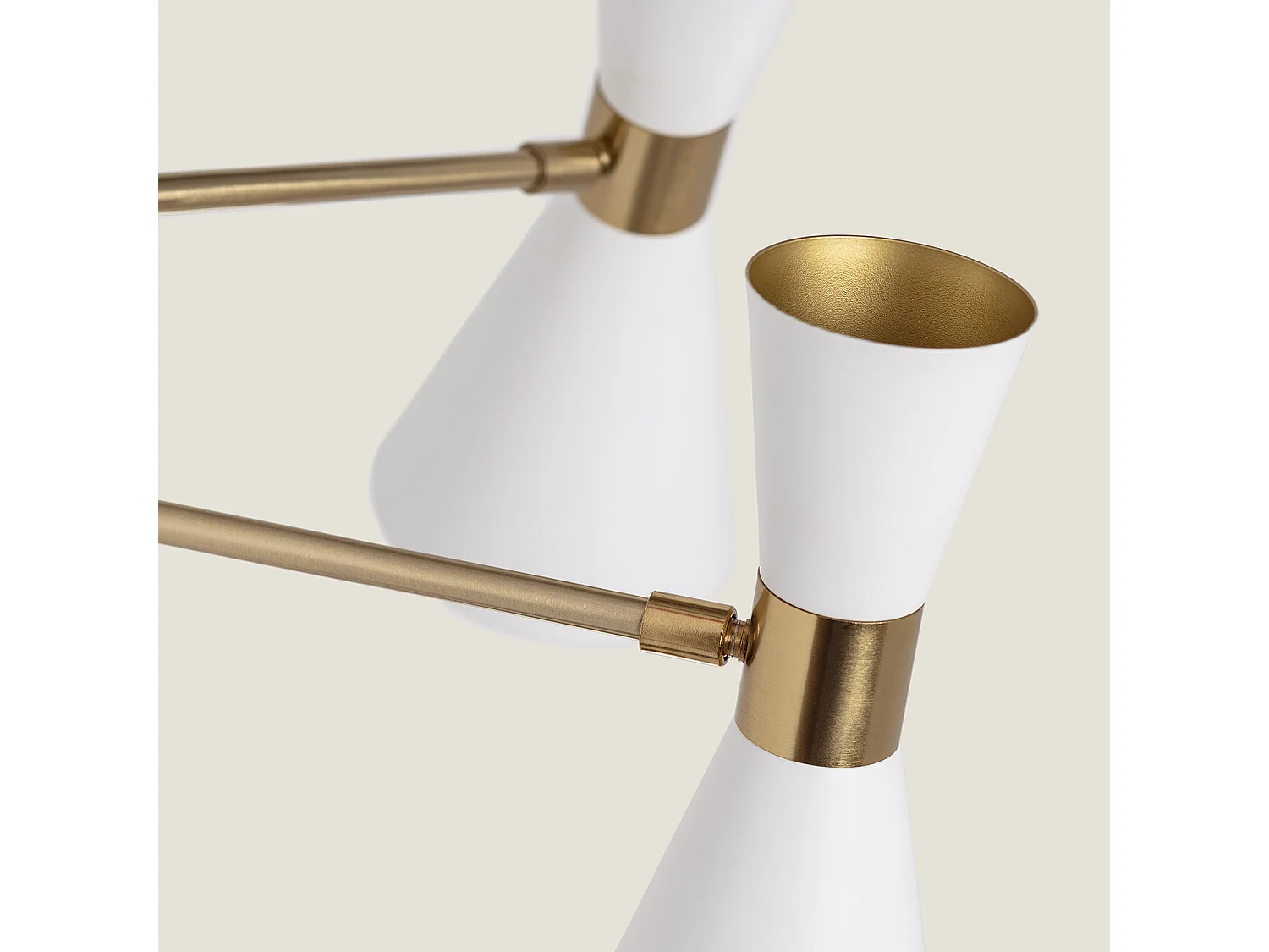 Lampada da Parete Orientabile Metallo 2 Faretti Jigger Bianco