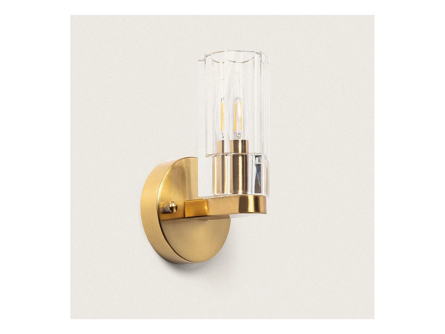 Aplique de Pared Metal y Cristal Miranda Dorado