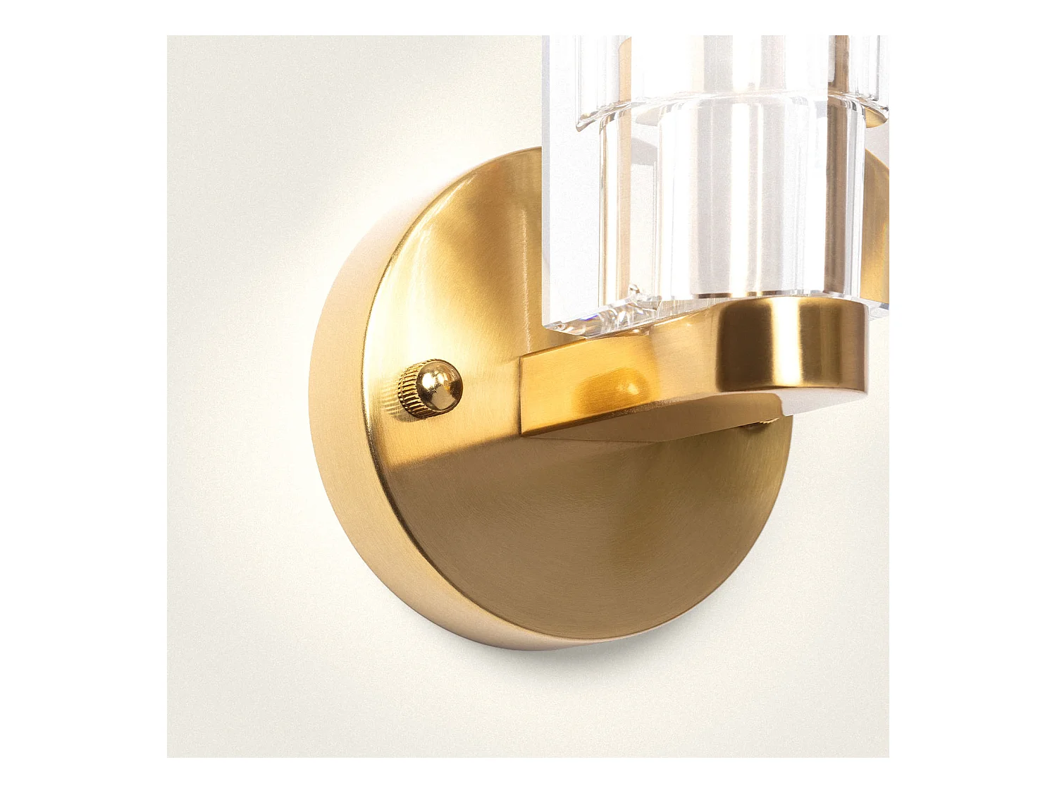 Aplique de Pared Metal y Cristal Miranda Dorado