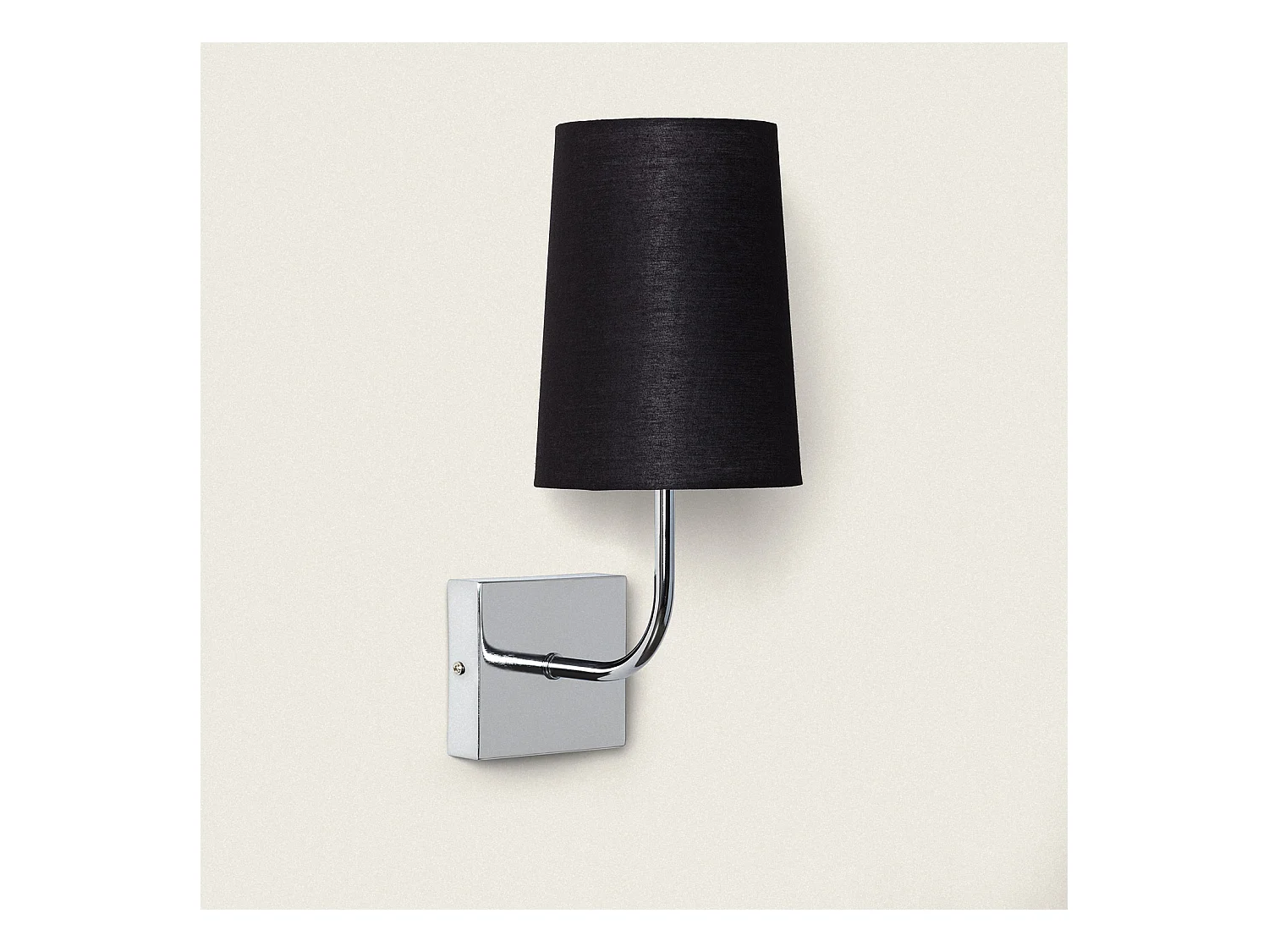 Lampe Murale Métal Silver-Wollen Conne M Noir