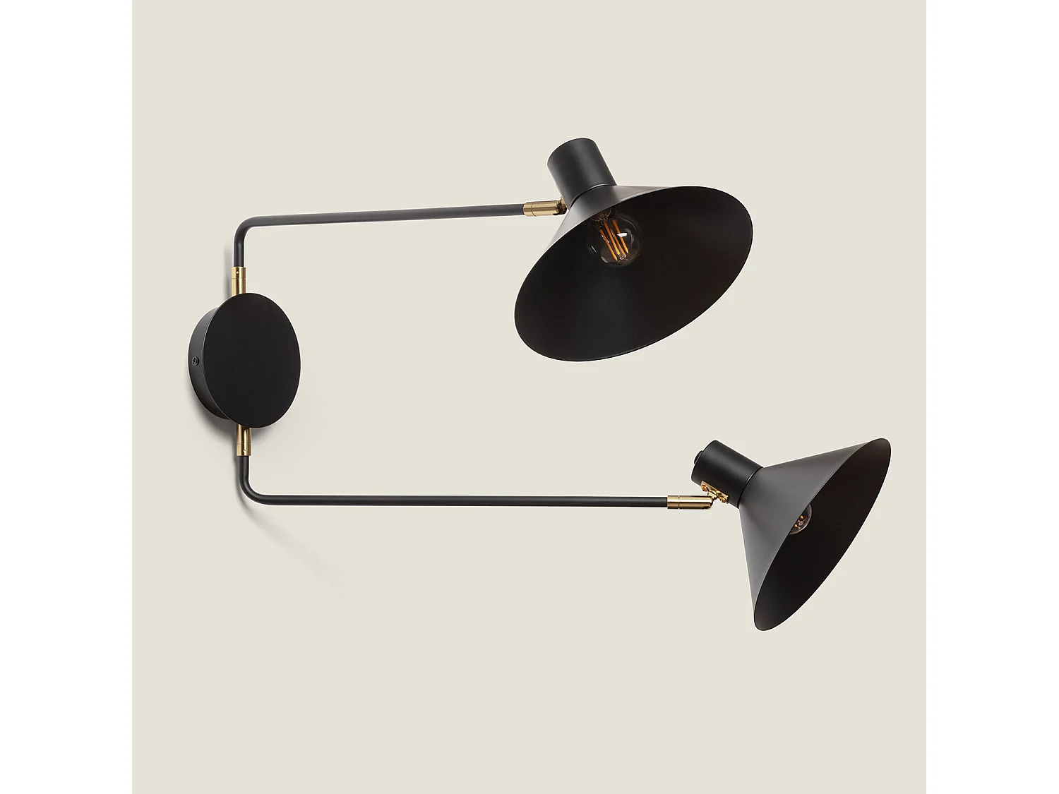 Lámpara de Pared Orientable Metal Aleya II Negro