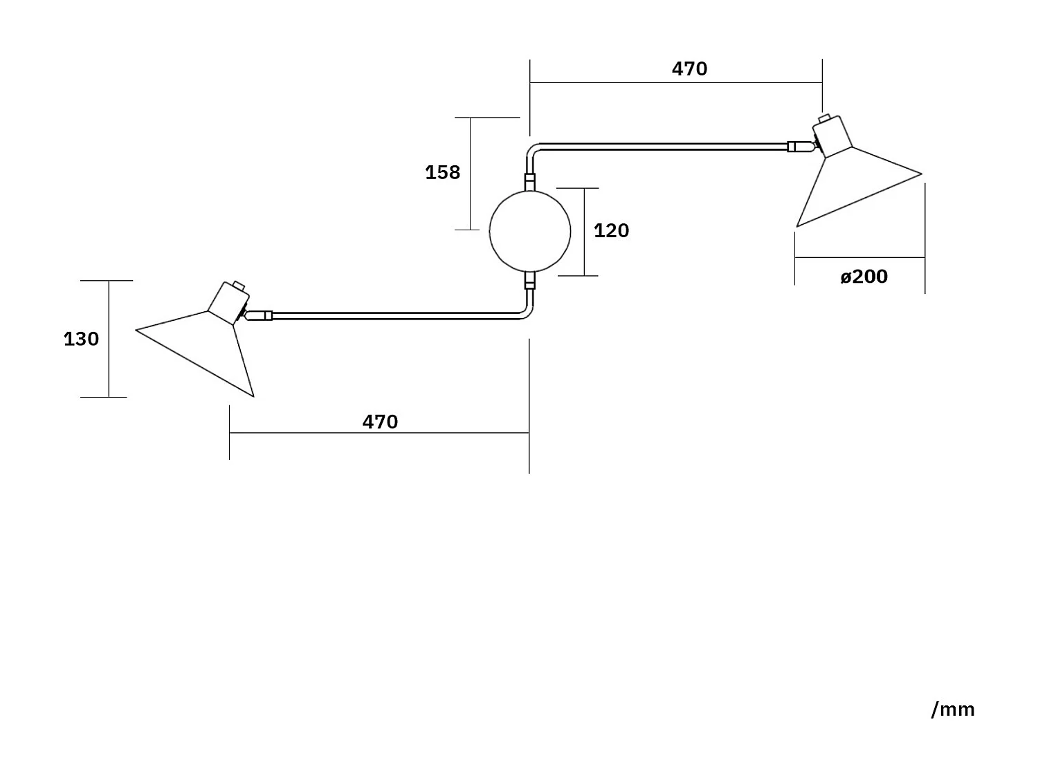 Lampe Murale Orientable Métal Aleya II Noir