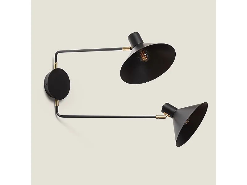 Lámpara de Pared Orientable Metal Aleya II Negro