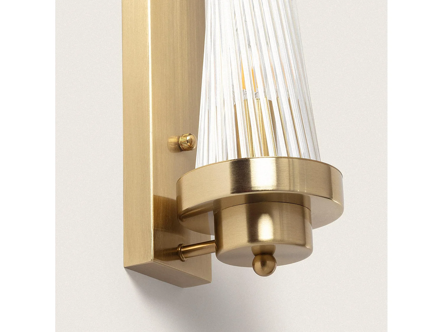 Lampada da Parete Metallo e Vetro Marsen Oro