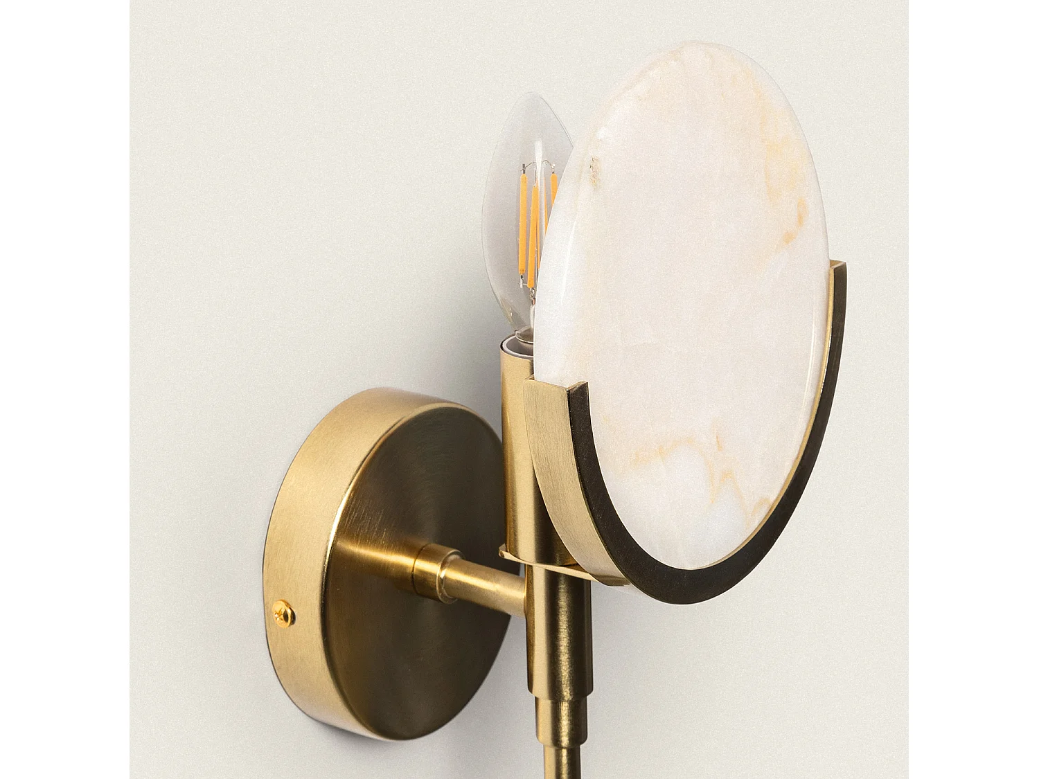 Lampada da Parete Metallo e Vetro Frome Oro