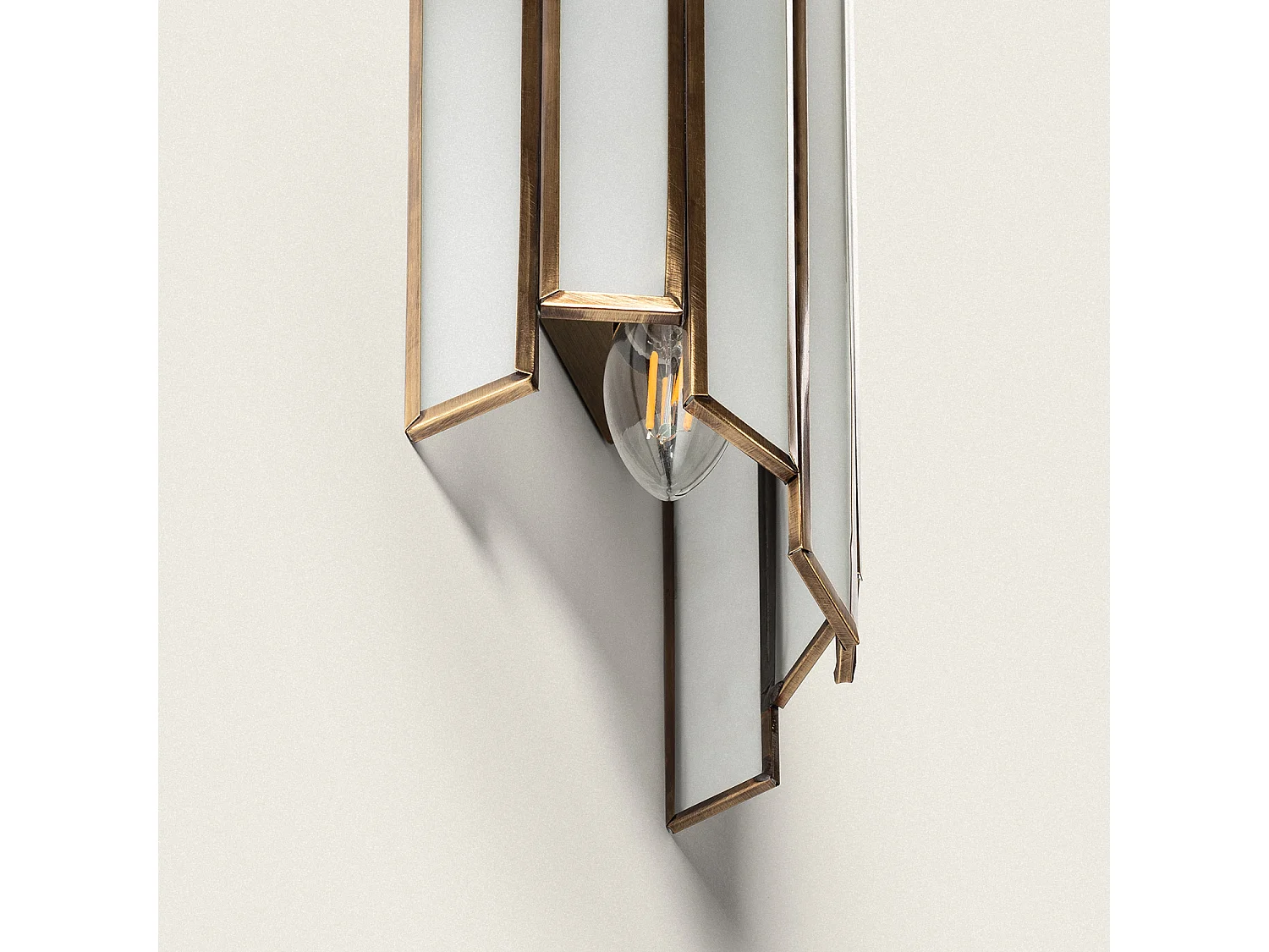 Lampada da Parete Metallo e Vetro Bredos Oro