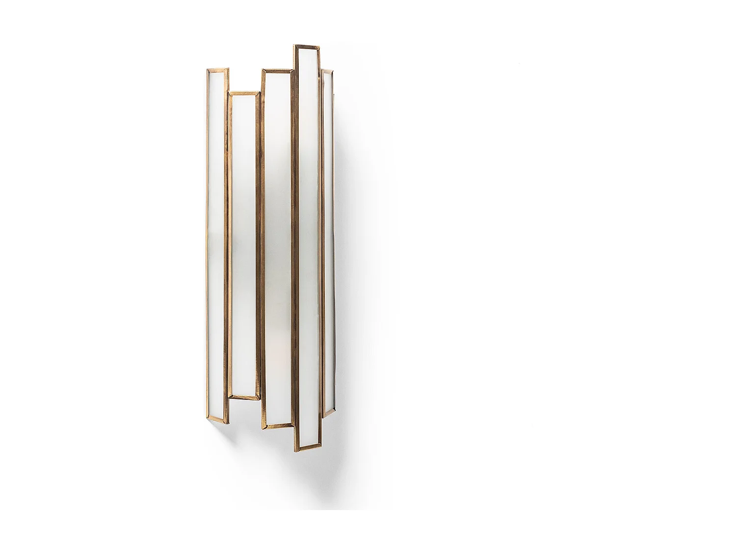 Lámpara de Pared de Metal y Cristal Bredos Dorado