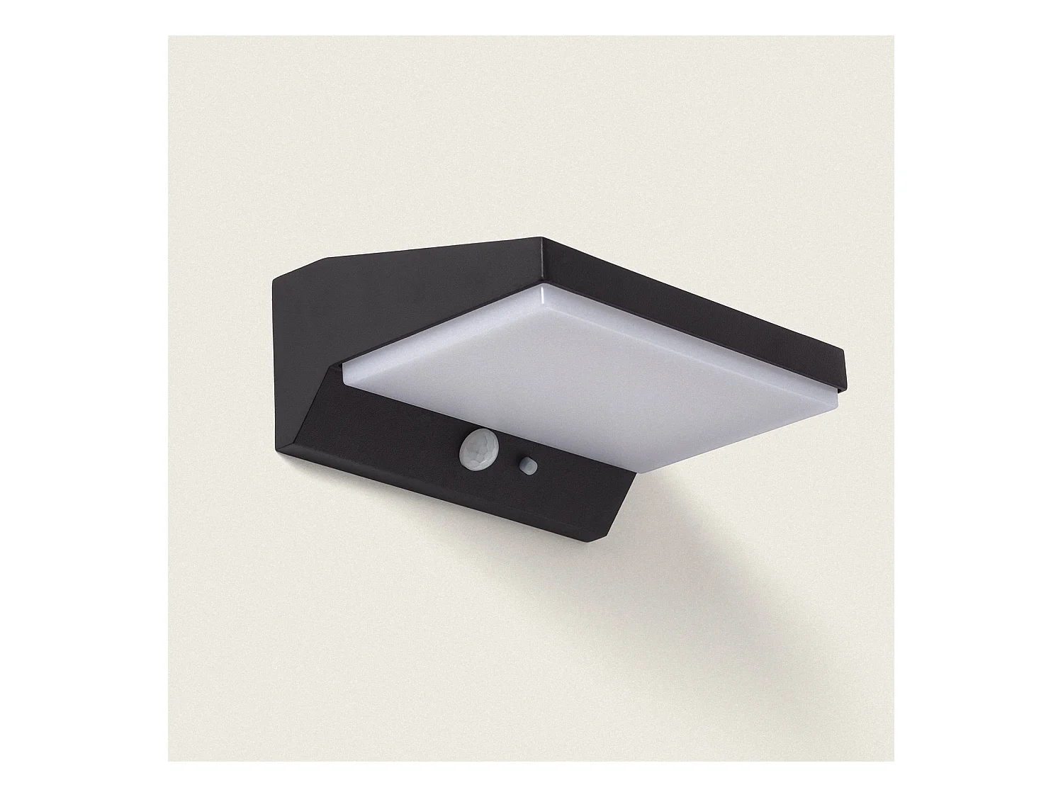 Applique da Parete per Esterni Solare LED 5W Alluminio con Sensore di Movimento Ivar Nero