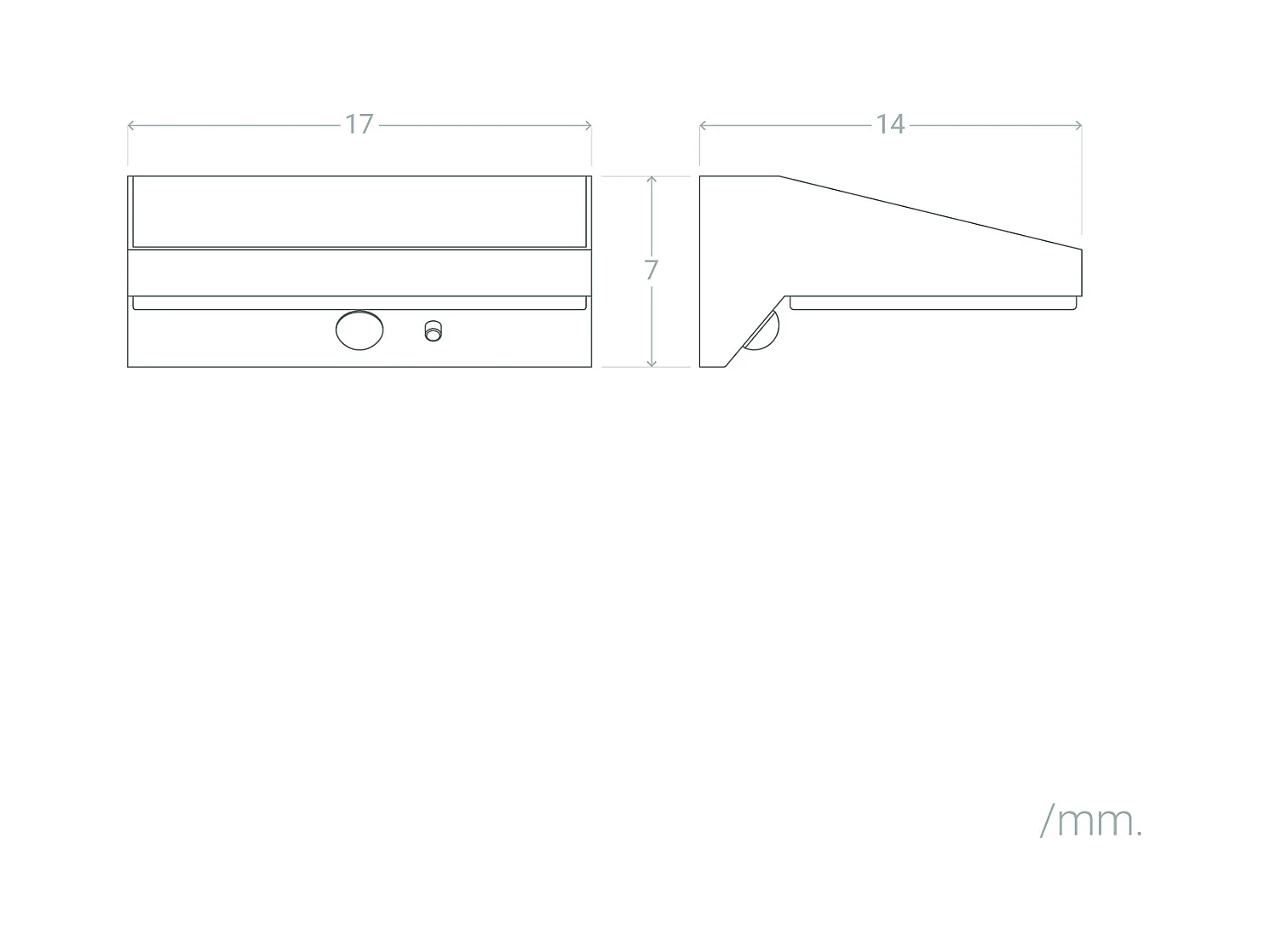 Applique da Parete per Esterni Solare LED 5W Alluminio con Sensore di Movimento Ivar Nero