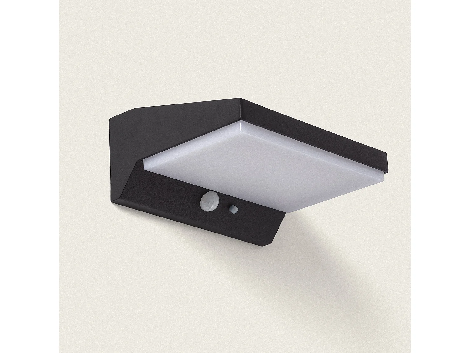Applique Murale Extérieure Solaire LED Aluminium avec Détecteur de Mouvement Ivar Noir