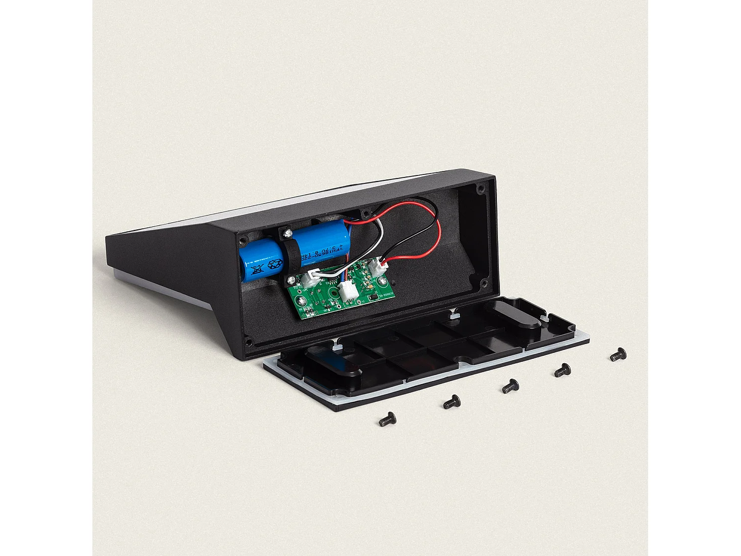 Applique Murale Extérieure Solaire LED Aluminium avec Détecteur de Mouvement Ivar Noir