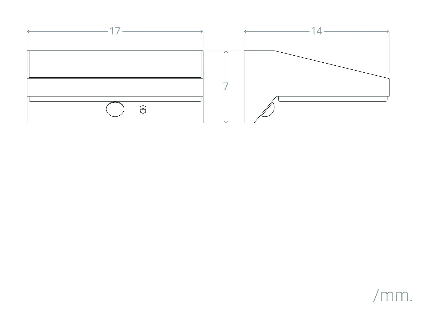 Applique Murale Extérieure Solaire LED Aluminium avec Détecteur de Mouvement Ivar Noir