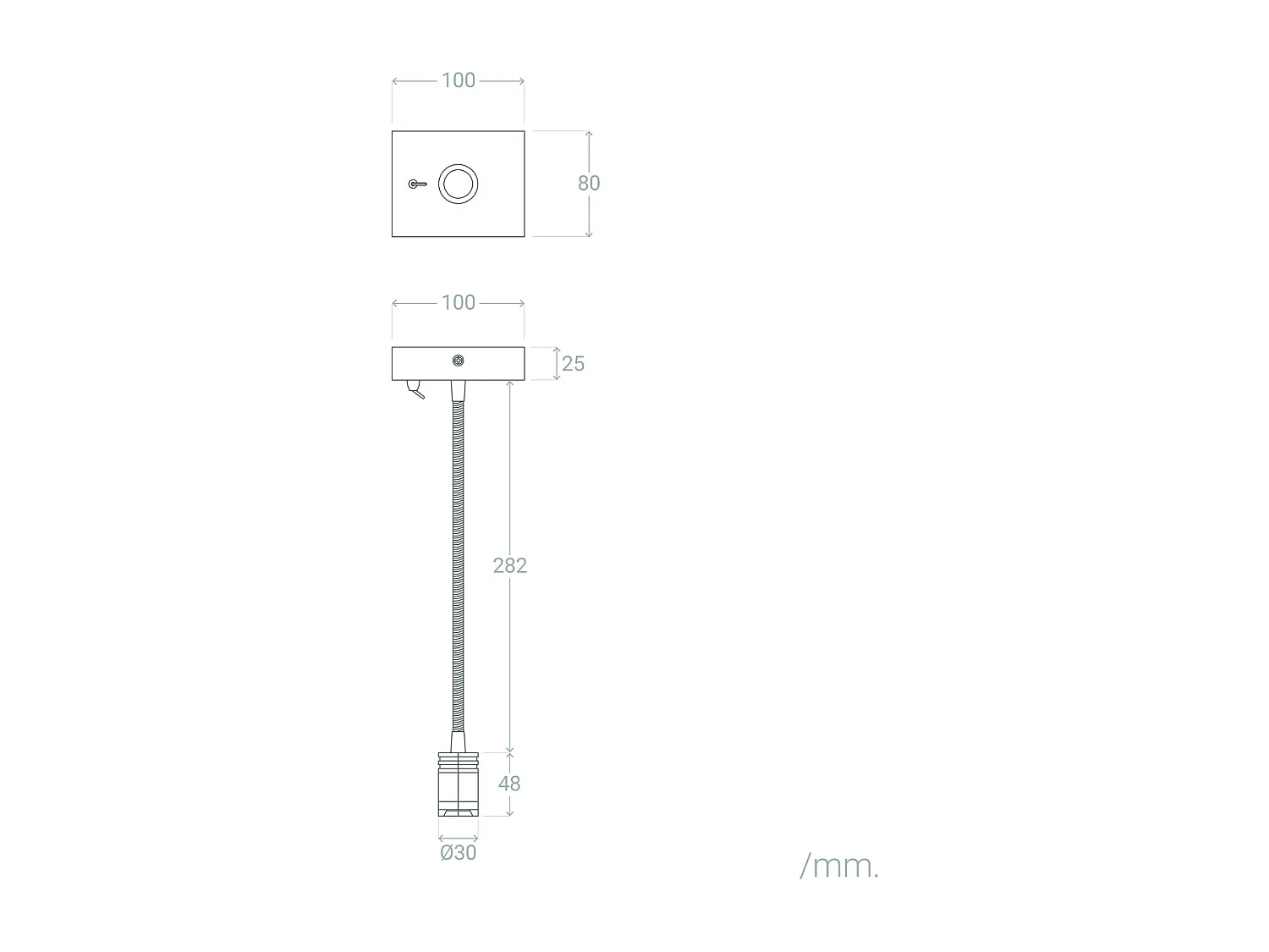 Lampe Murale Métal avec Port USB Apsley Doré