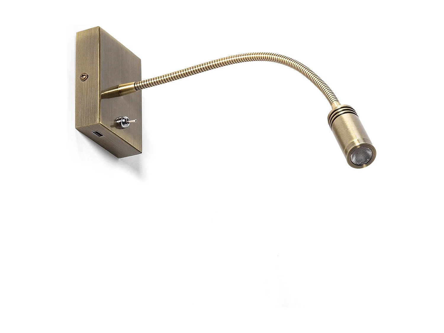 Lampada da Parete a LED 2.5W Metallo con Porta USB Apsley Oro