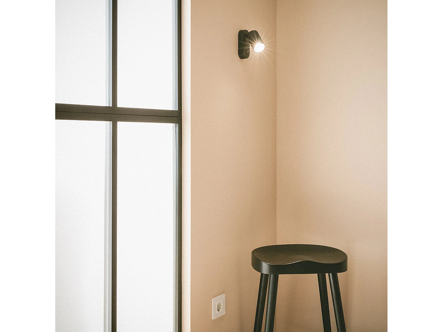 Applique Murale Aluminium Aritz 1 Spot Blanc