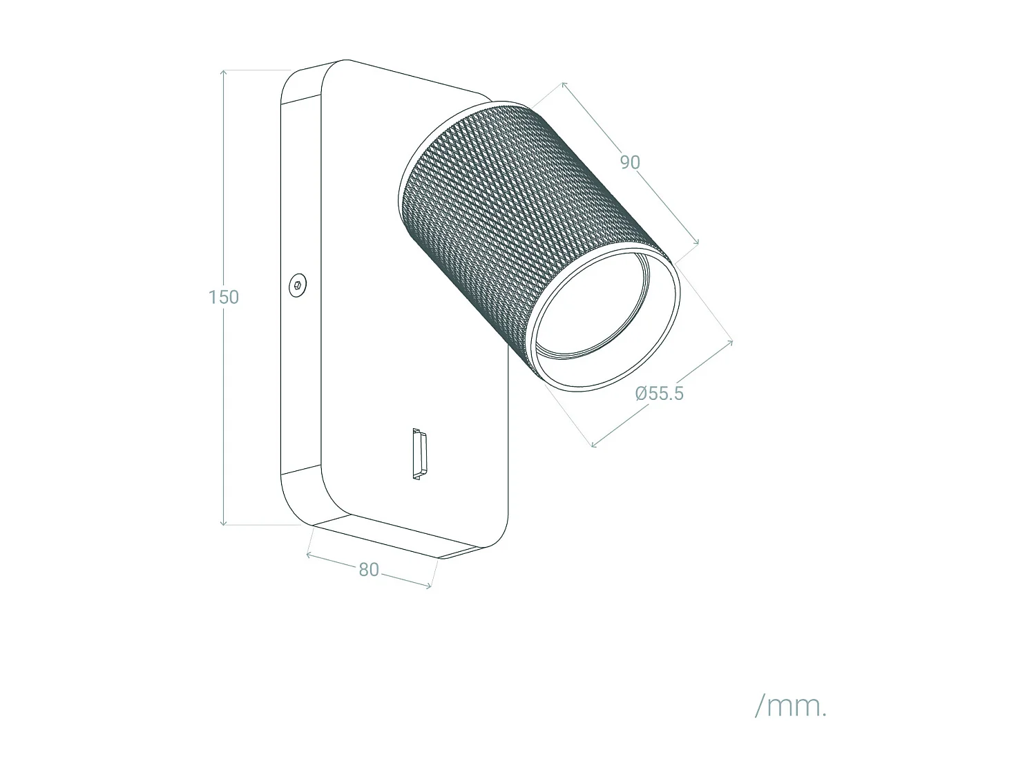 Applique Murale Aluminium Breixo Doré