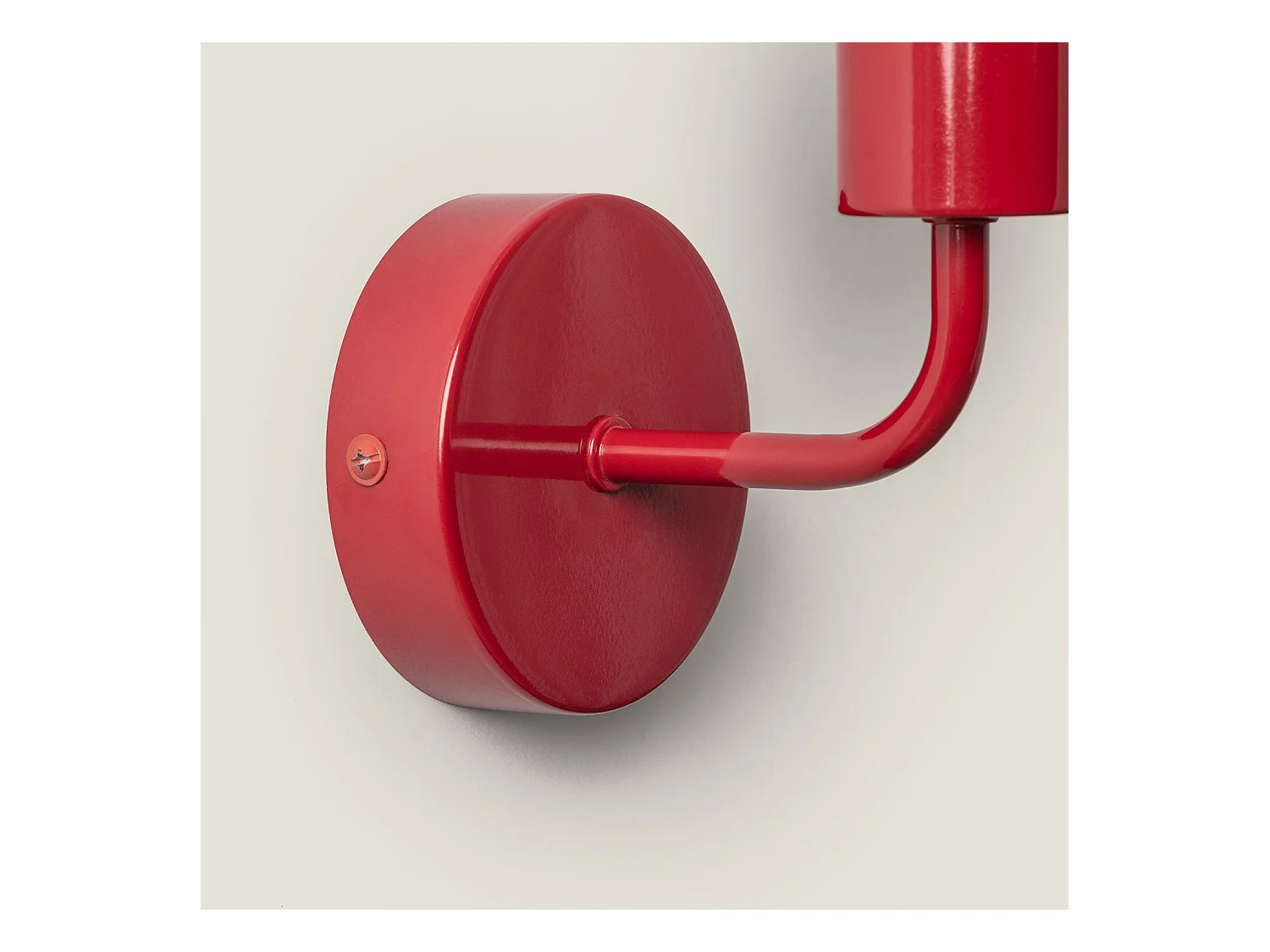 Lámpara de Pared de Metal Jayso Rojo