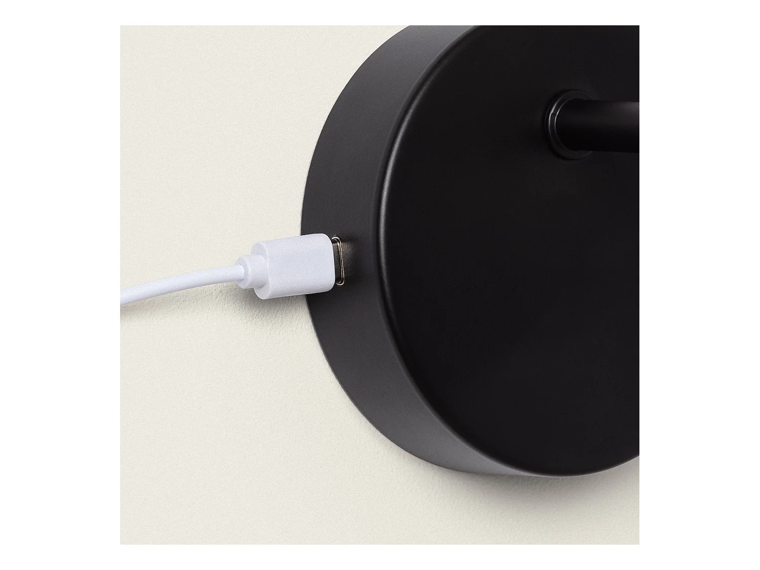 Lampe Murale en Métal Jayso avec Batterie USB Rechargeable Noir