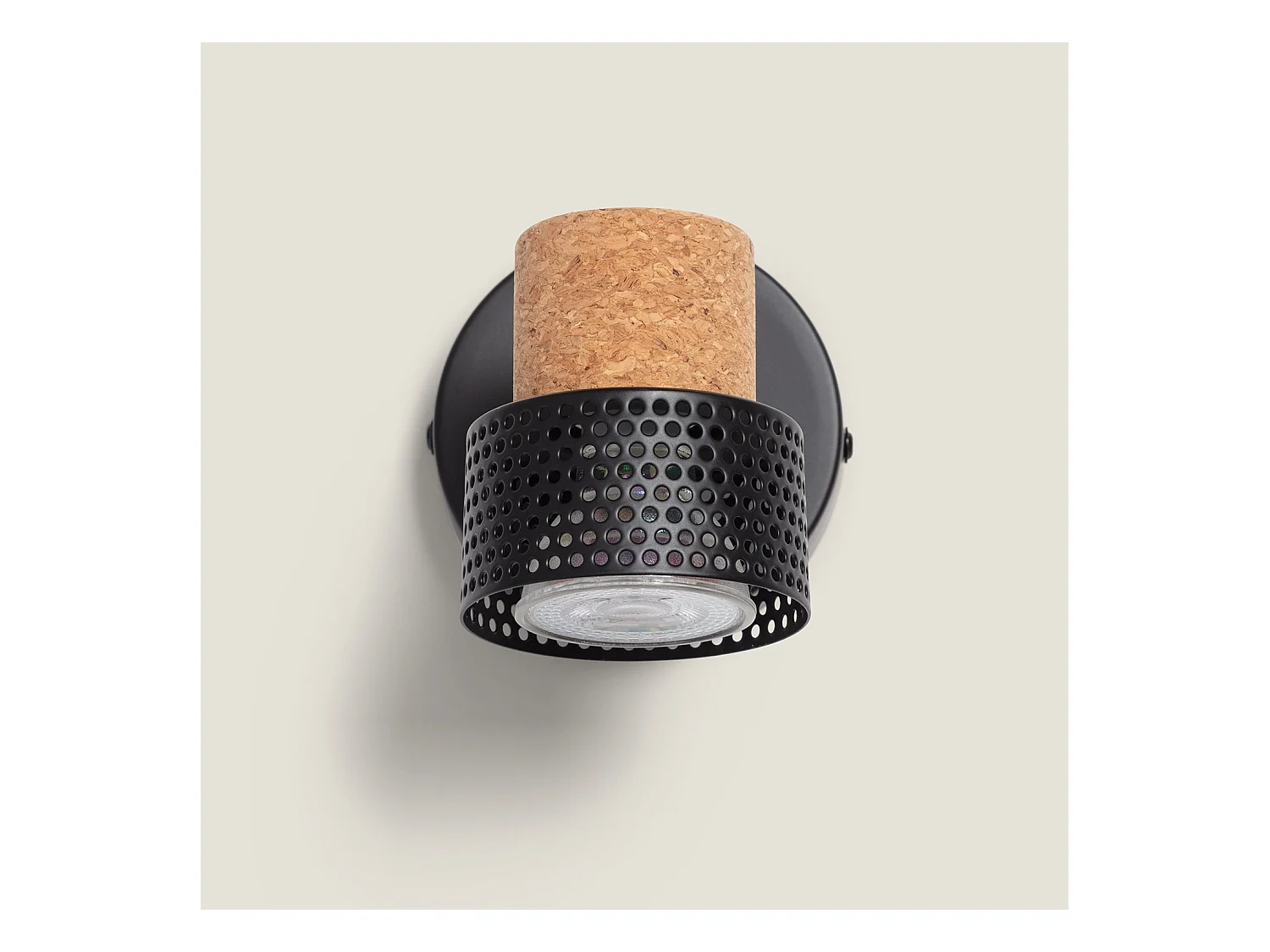 Lampe Murale Métal et Liège Liksy Noir