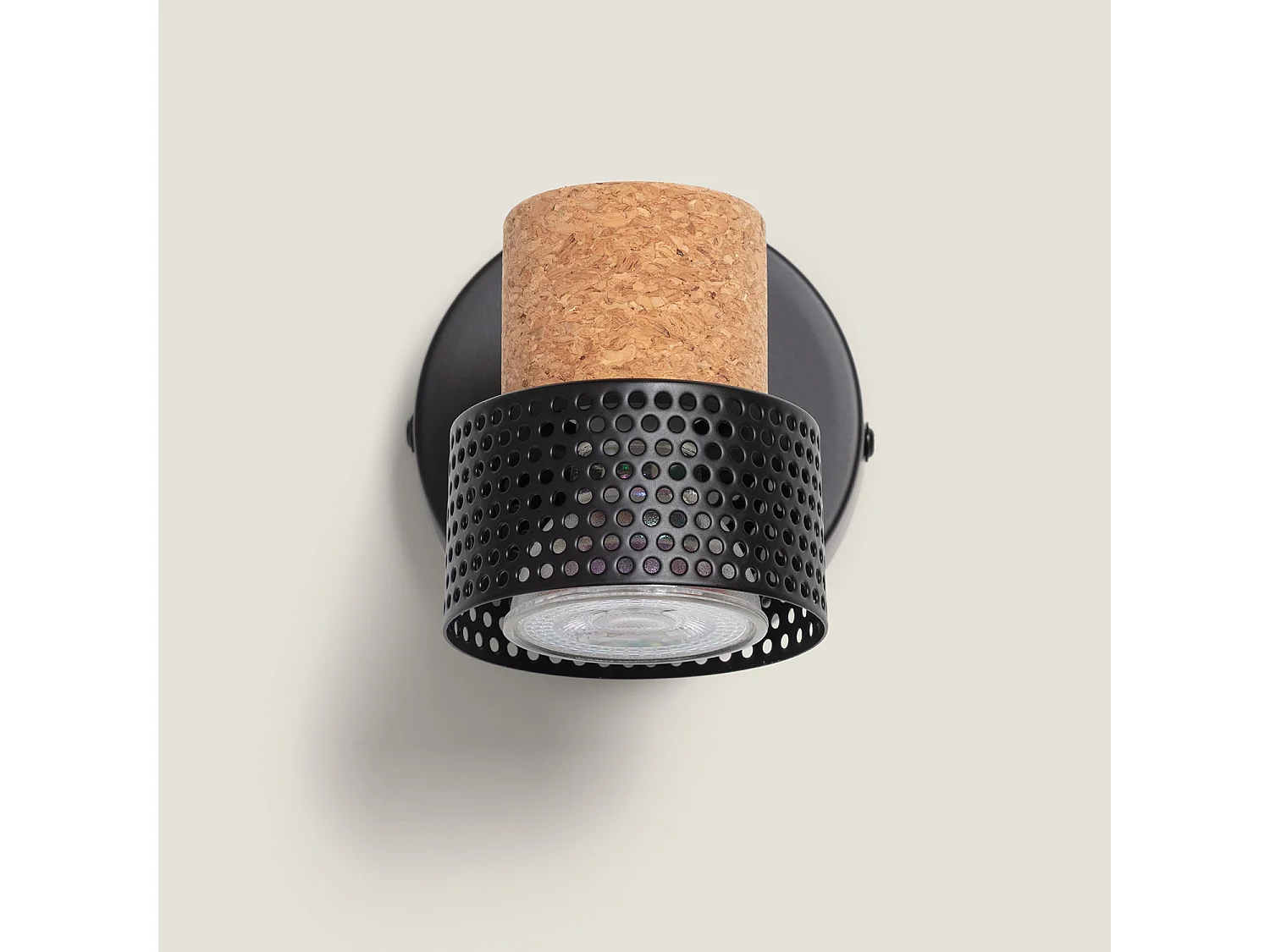 Lampe Murale Métal et Liège Liksy Noir